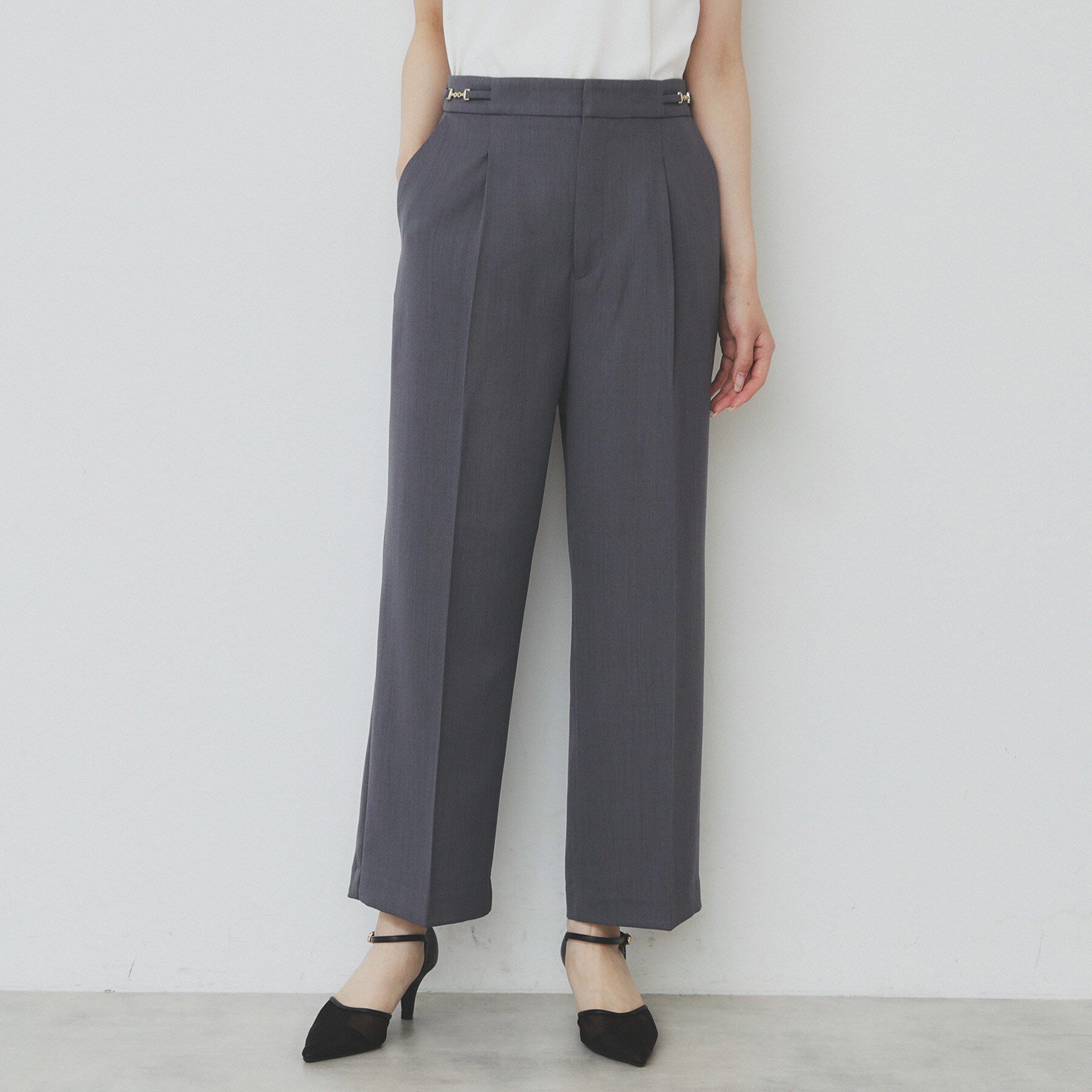 index「サイドビット付きストレッチワイドパンツ【洗濯機洗い可/吸水速乾/防シワ】」|その他|