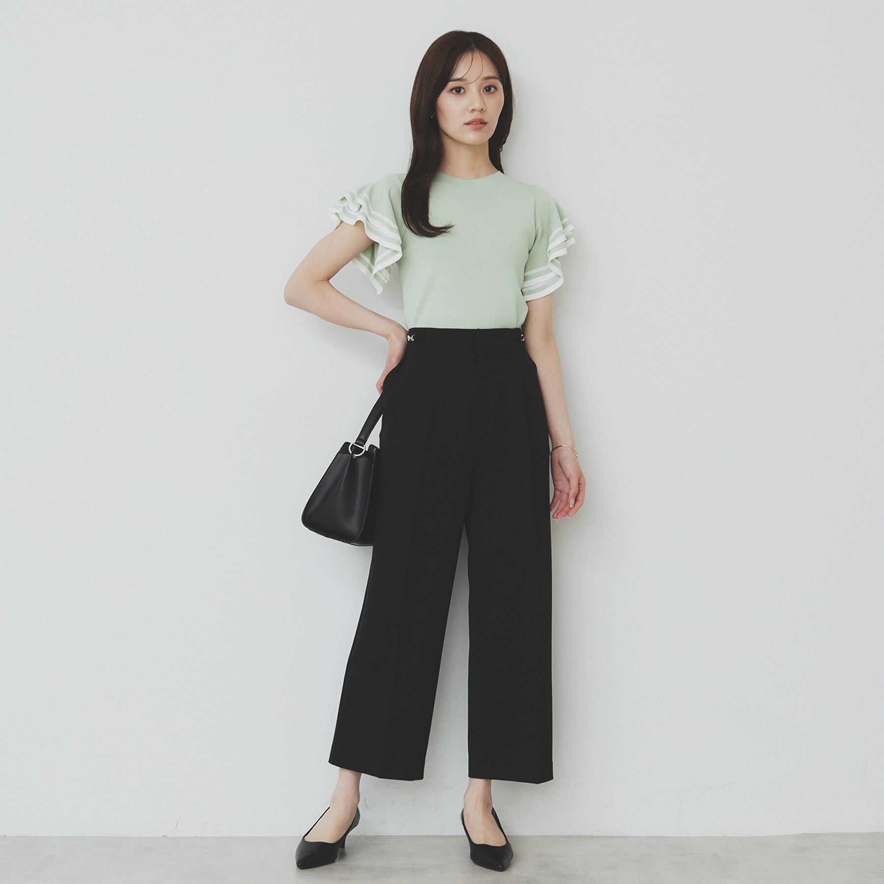 index「サイドビット付きストレッチワイドパンツ【洗濯機洗い可/吸水速乾/防シワ】」|その他|