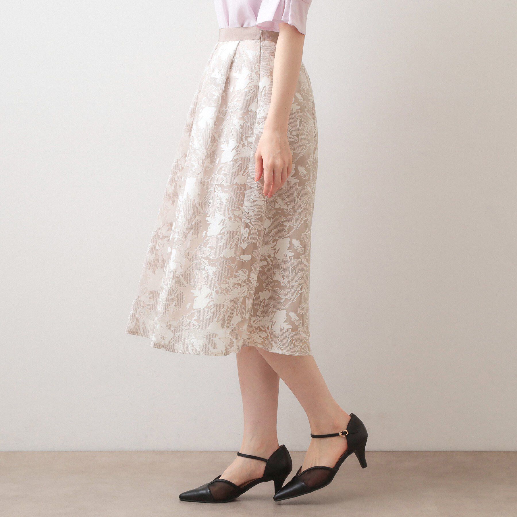index「シアーフラワータックフレアスカート【洗濯機OK】」|スカート|