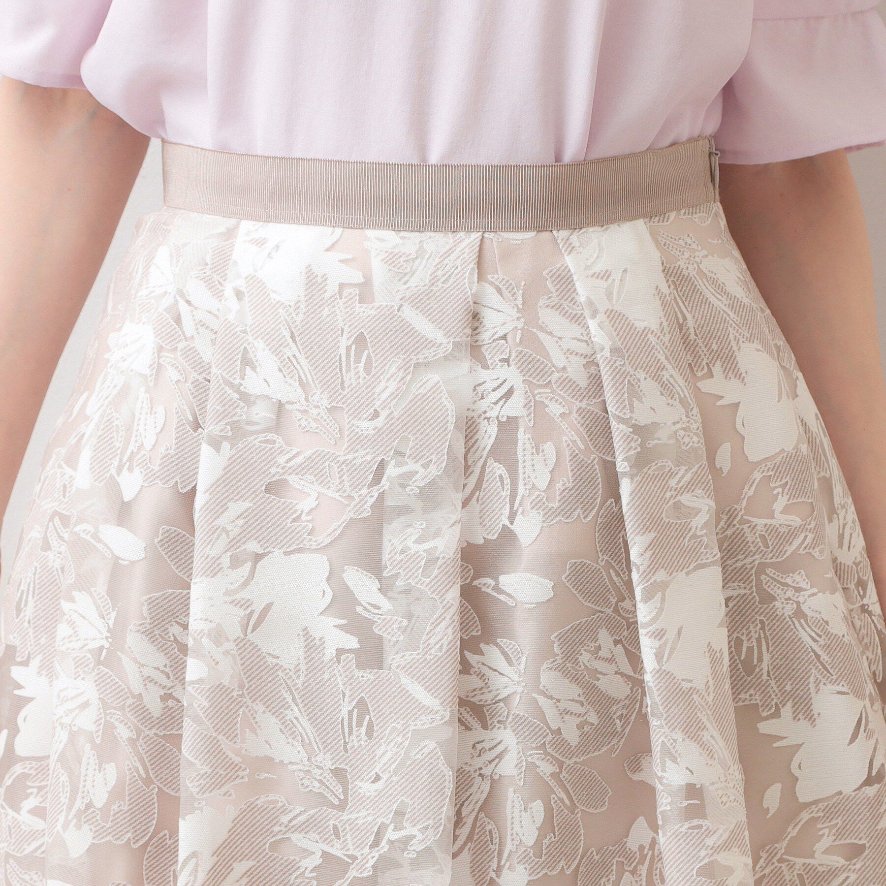 index「シアーフラワータックフレアスカート【洗濯機OK】」|スカート|