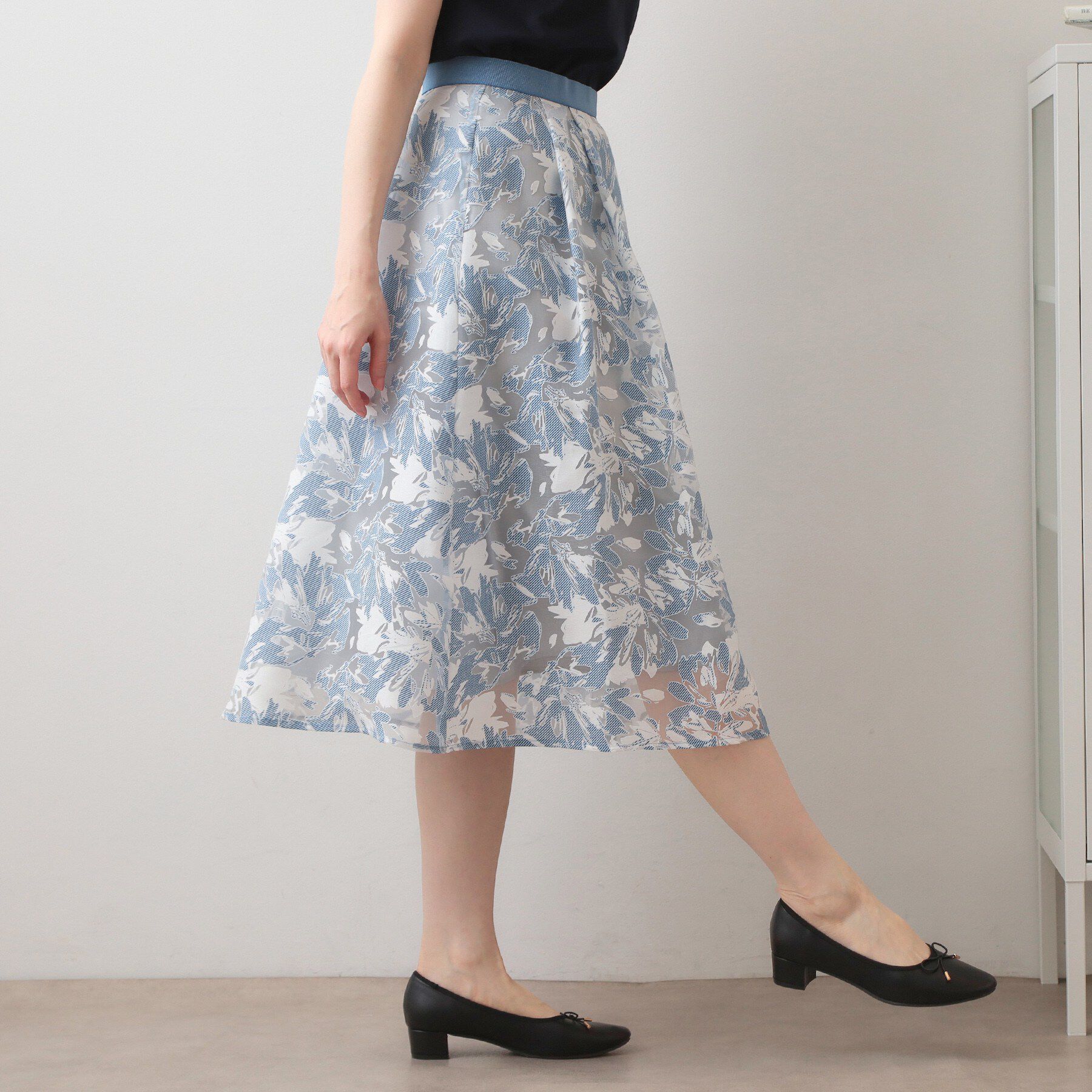 index「シアーフラワータックフレアスカート【洗濯機OK】」|スカート|