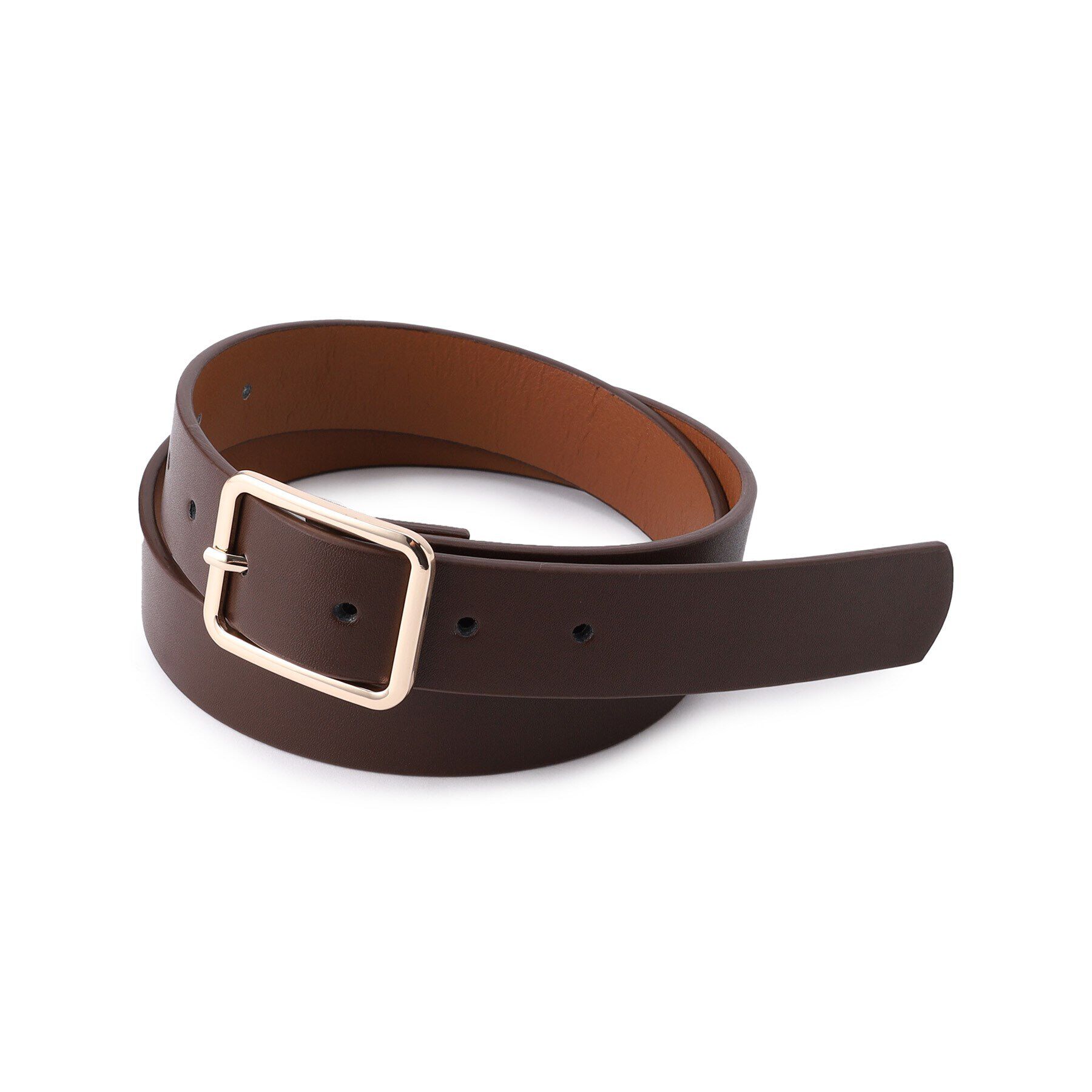 OPAQUE.CLIP「スクエアバックルワイドベルト」|ベルト|ダークブラウン(04