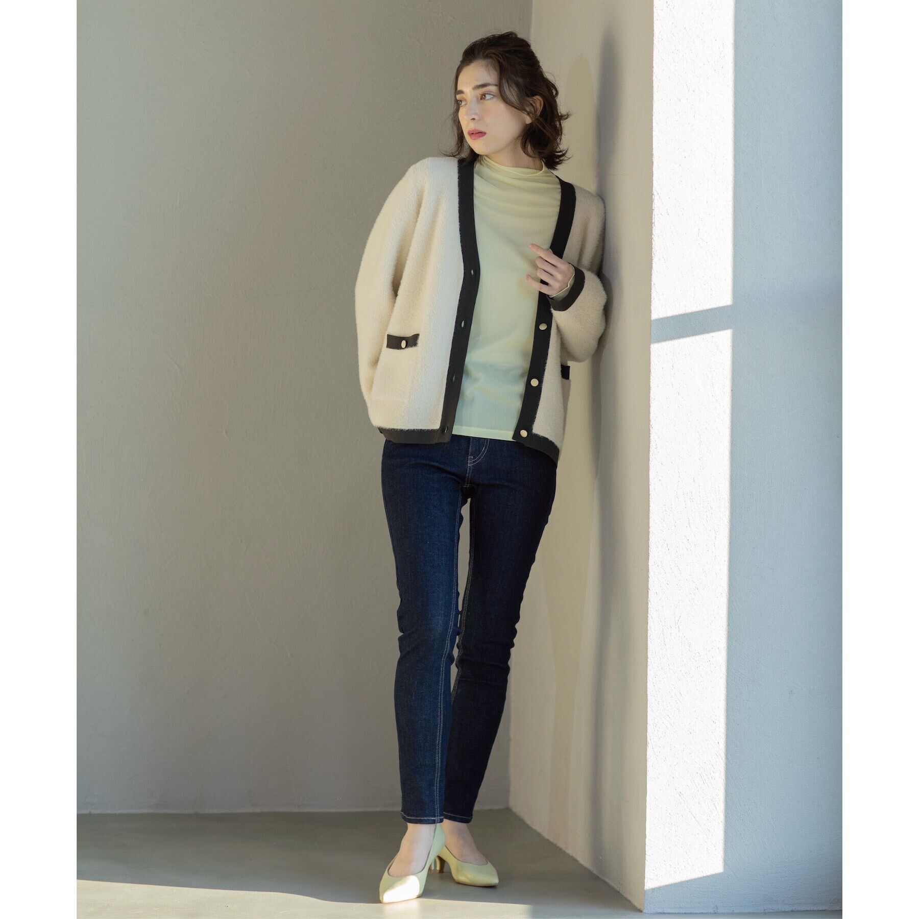 OPAQUE.CLIP「シアーメロウハイネックトップス【洗濯機洗い可】」|Tシャツ・カットソー|