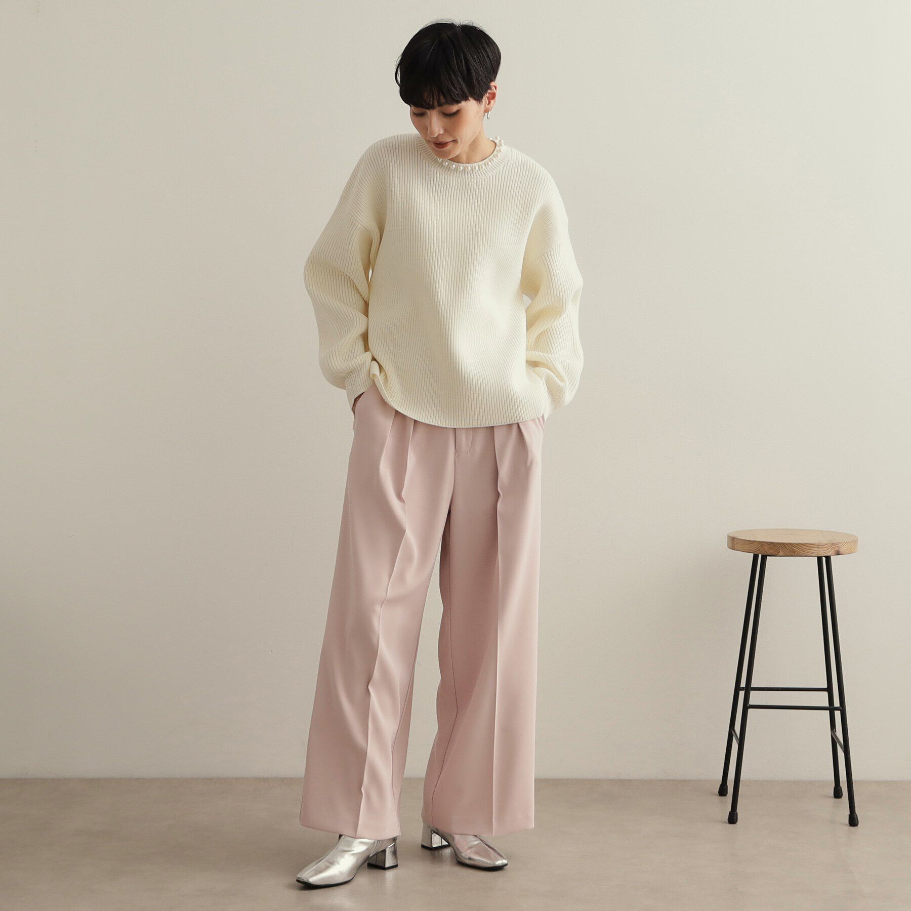 OPAQUE.CLIP「タックワイドカラーパンツ【洗濯機洗い可】」|その他|