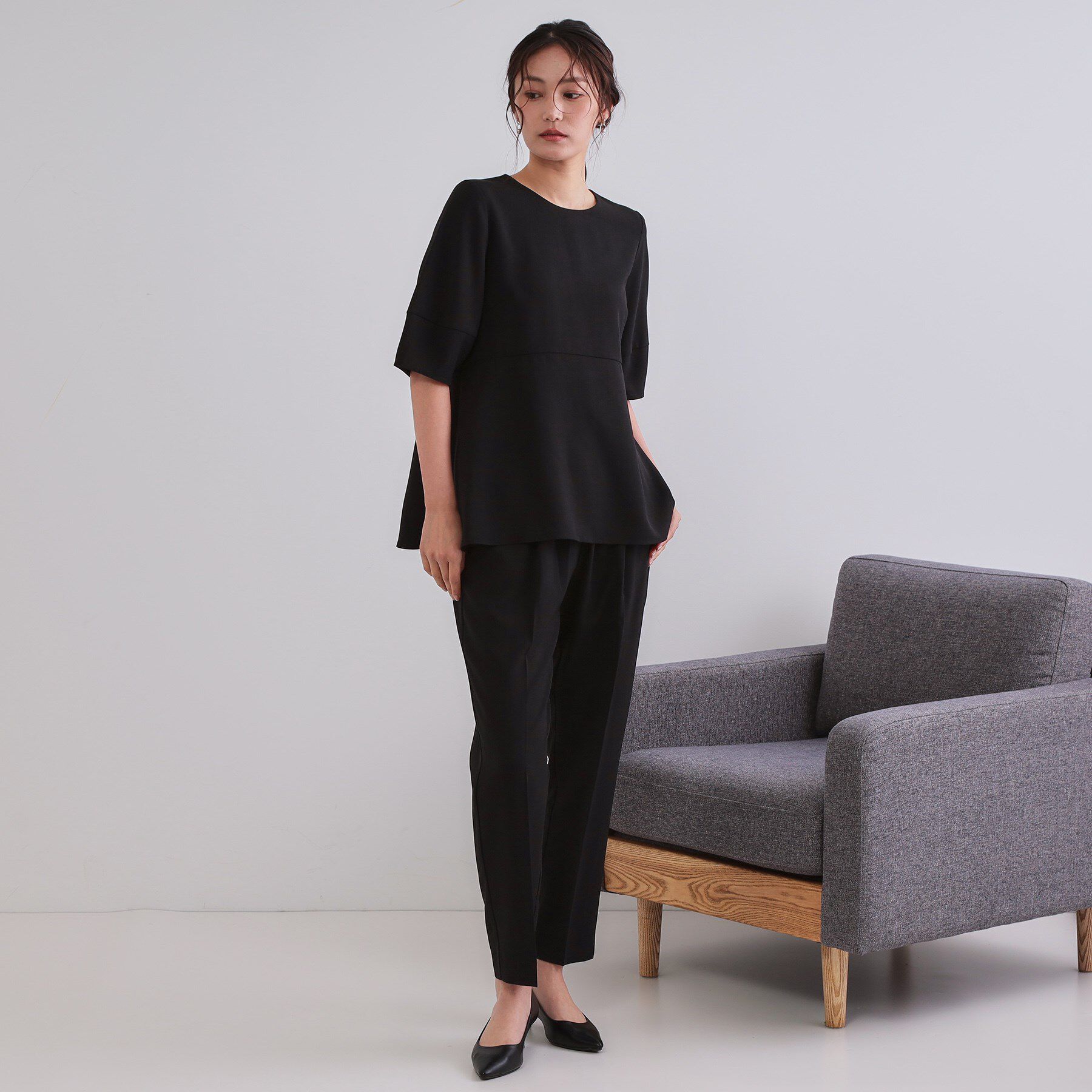 OPAQUE.CLIP「《6色展開/丈が選べる》美脚イージーテーパードパンツ/セットアップ対応【ストレッチ/洗濯機洗い可/防」|その他|