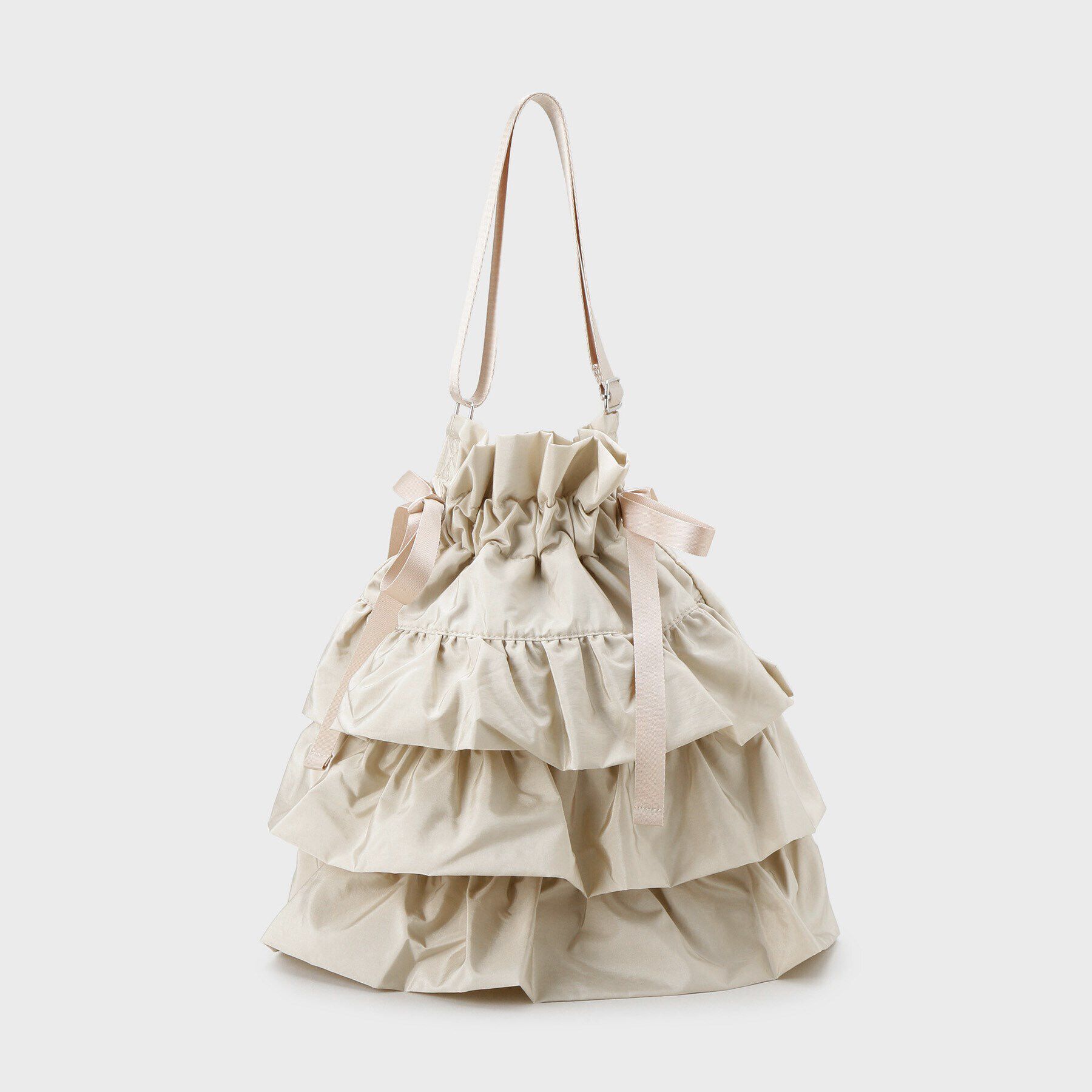 OPAQUE.CLIP「【長さ調整可能】ドロストリボンフリルティアードショルダーバッグ」|ショルダー・メッセンジャー|