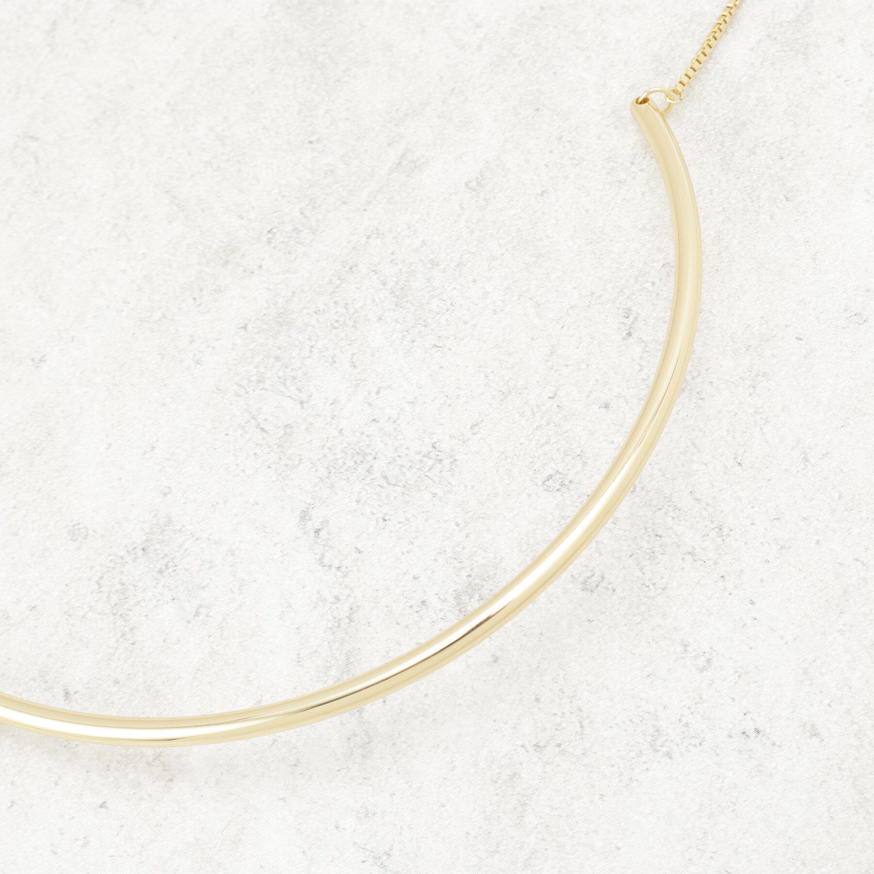 OPAQUE.CLIP「チェーン付きネックカフ」|ネックレス|