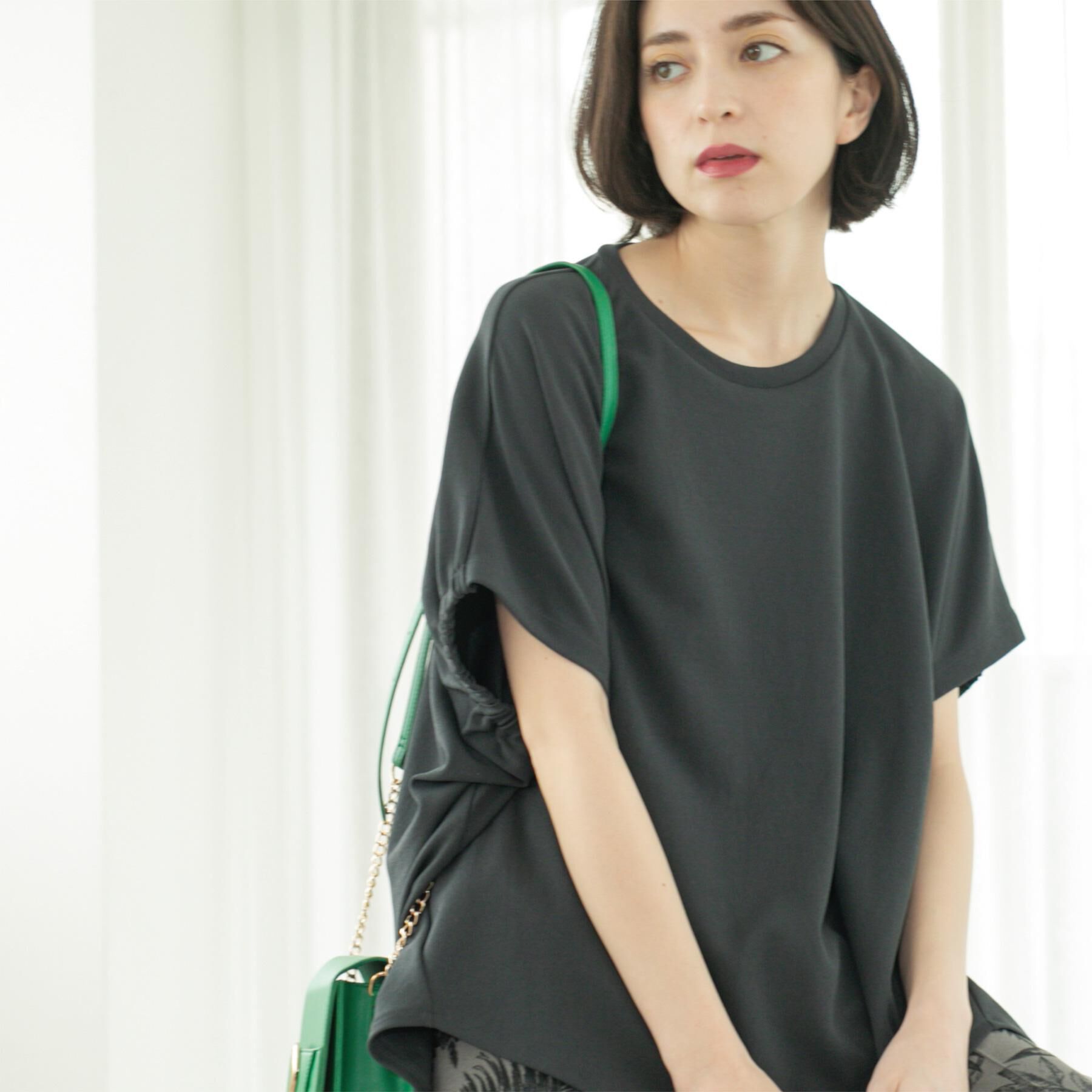 OPAQUE.CLIP「リラクシードルマンスリーブトップス【UV/吸水速乾/洗濯機洗い可】」|Tシャツ・カットソー|