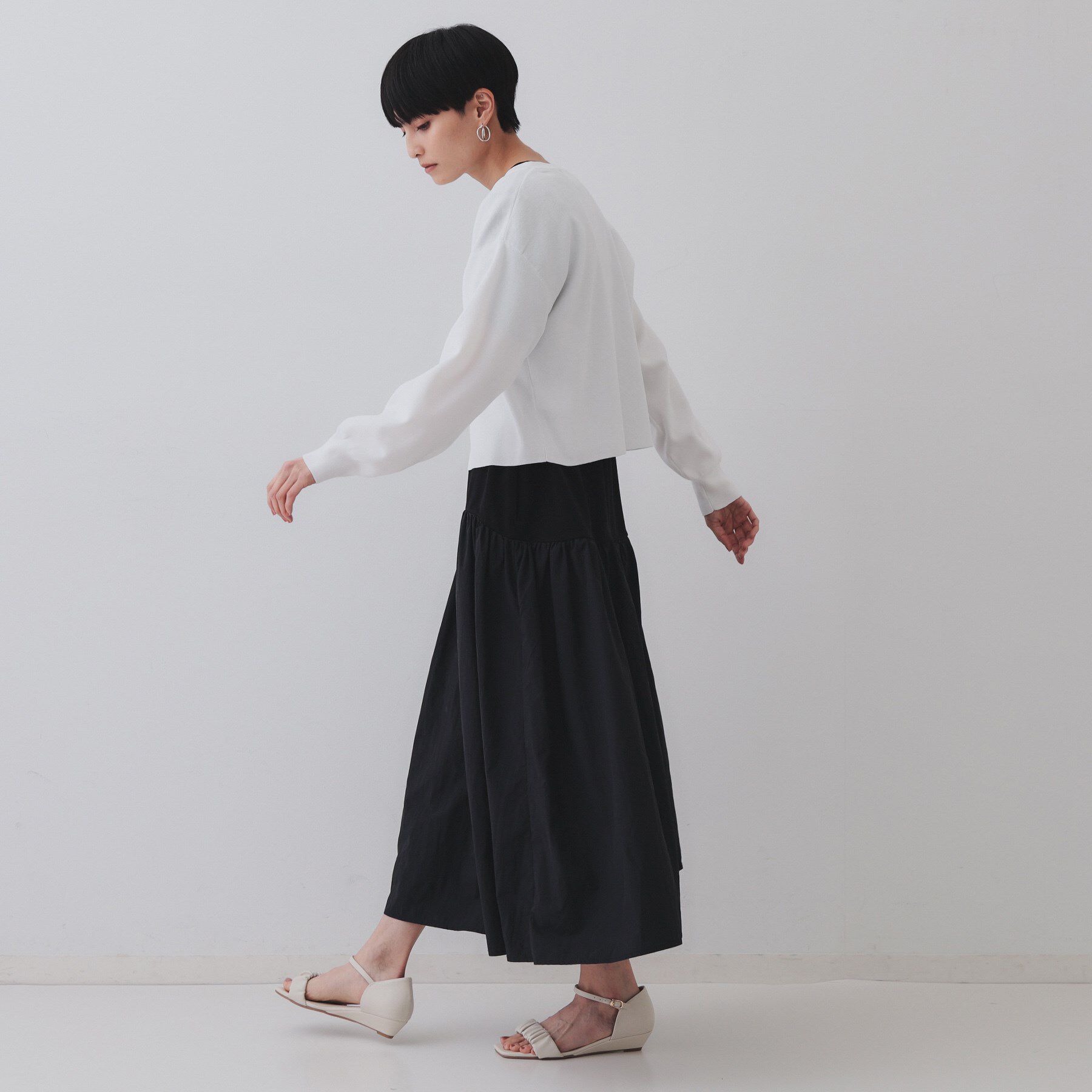 OPAQUE.CLIP「スナップボタンショートニットカーディガン【洗濯機洗い可/抗ピル】」|カーディガン|