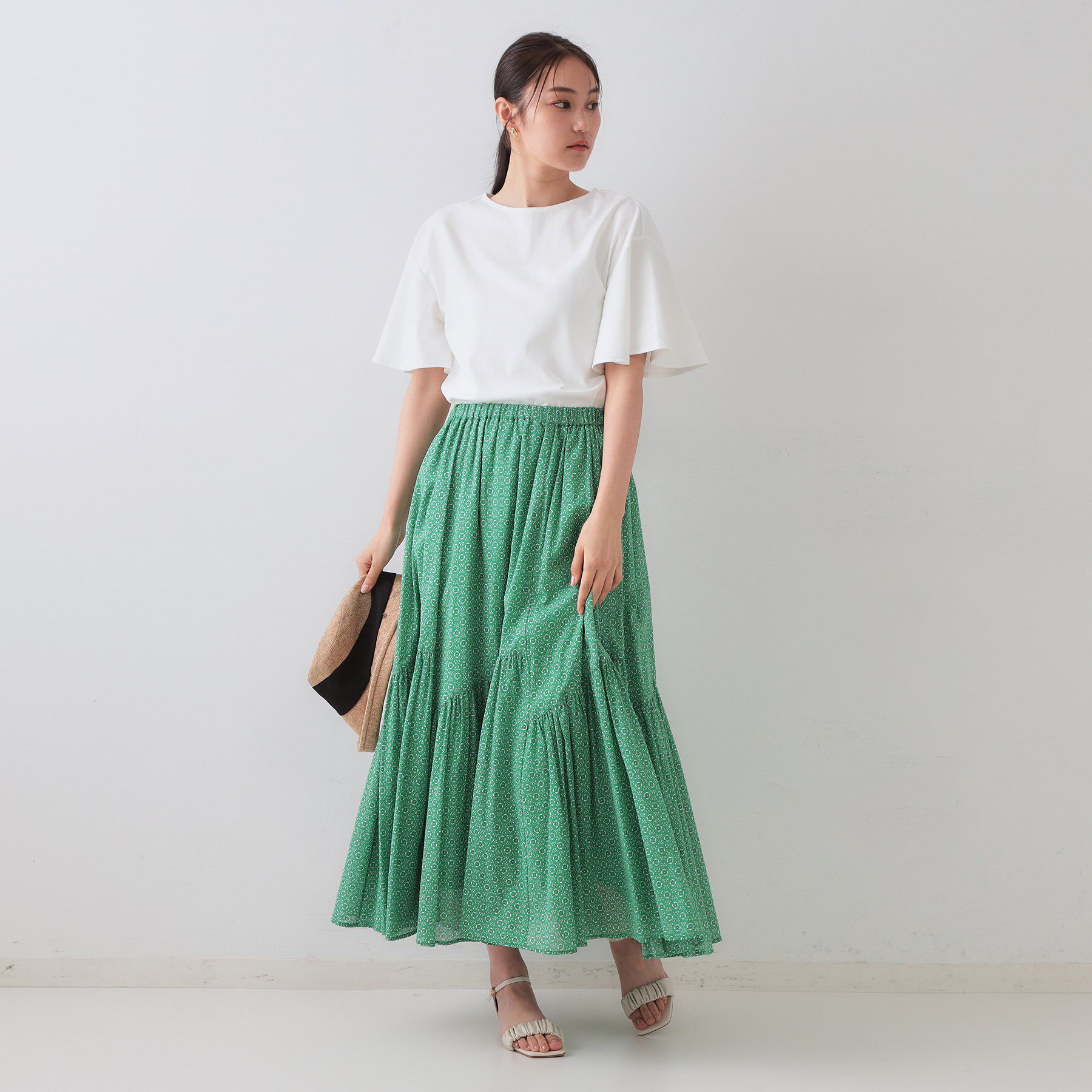 OPAQUE.CLIP「《S-LLサイズ》フレアスリーブカッソー【UV/接触冷感/洗濯機洗い可】」|Tシャツ・カットソー|