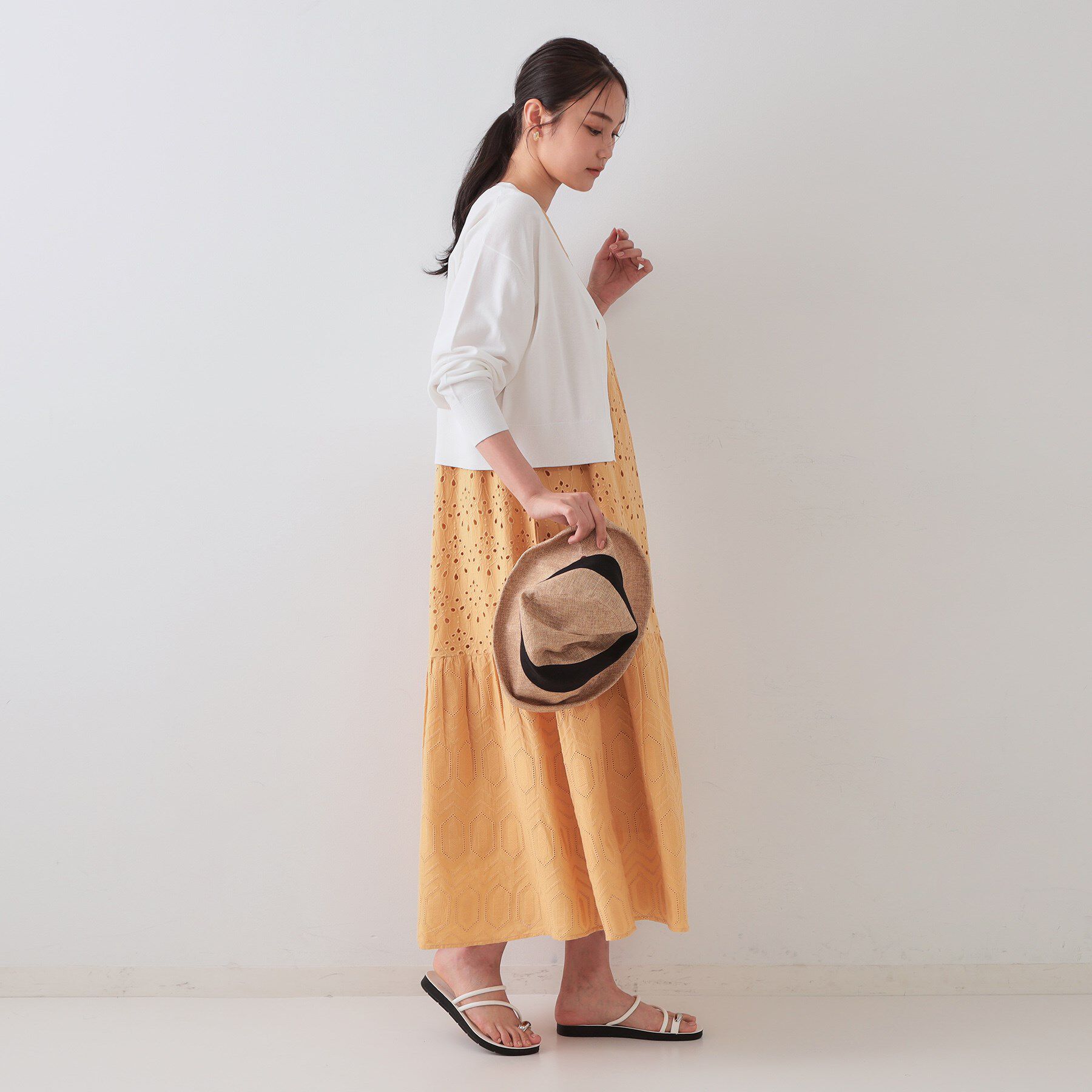 OPAQUE.CLIP「UV Vネックニットカーディガン【接触冷感/洗濯機洗い可/抗ピル】」|カーディガン|