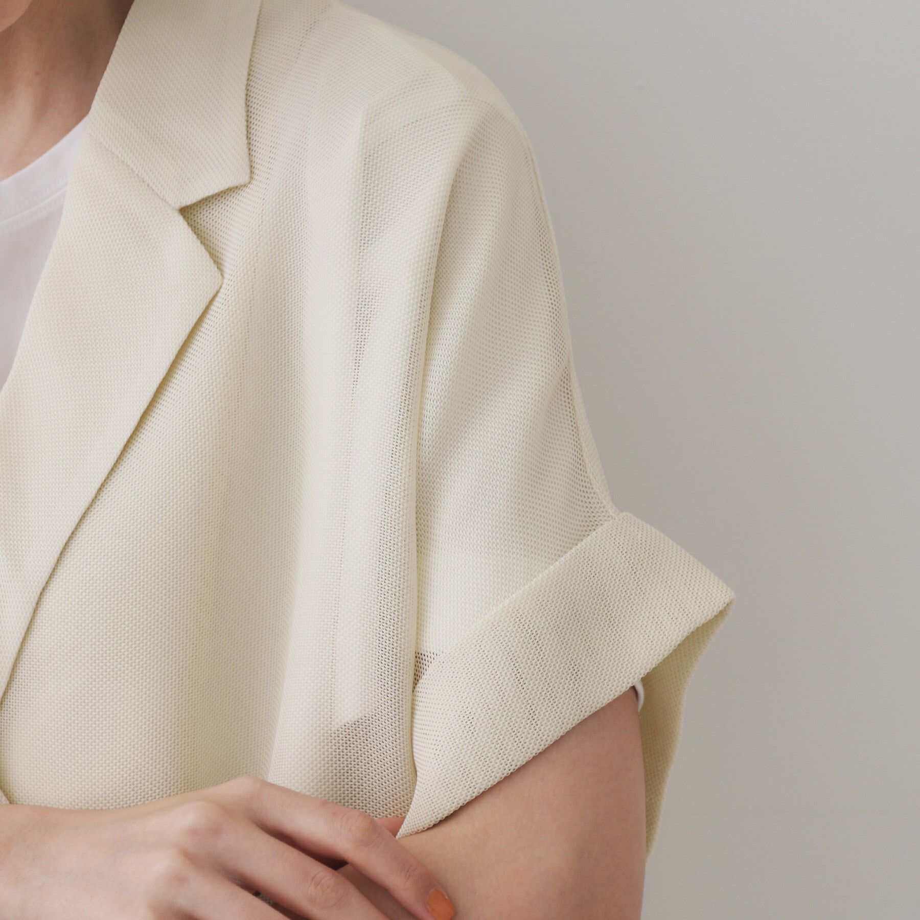 OPAQUE.CLIP「メッシュテーラードジャケット【洗濯機洗い可】」|テーラードジャケット|