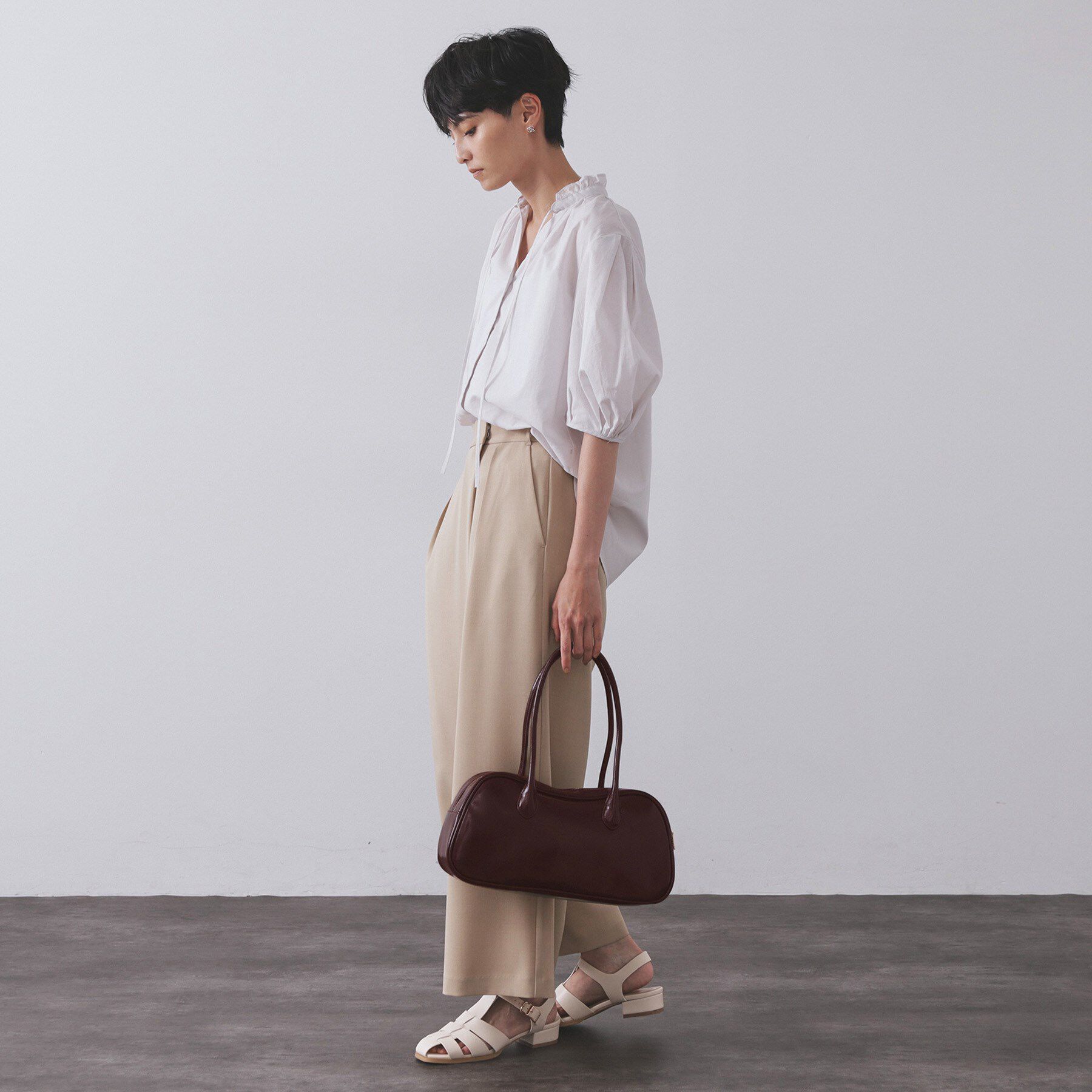 OPAQUE.CLIP「【軽量】オイル調合皮ワイドボストンバッグ」|ボストンバッグ|