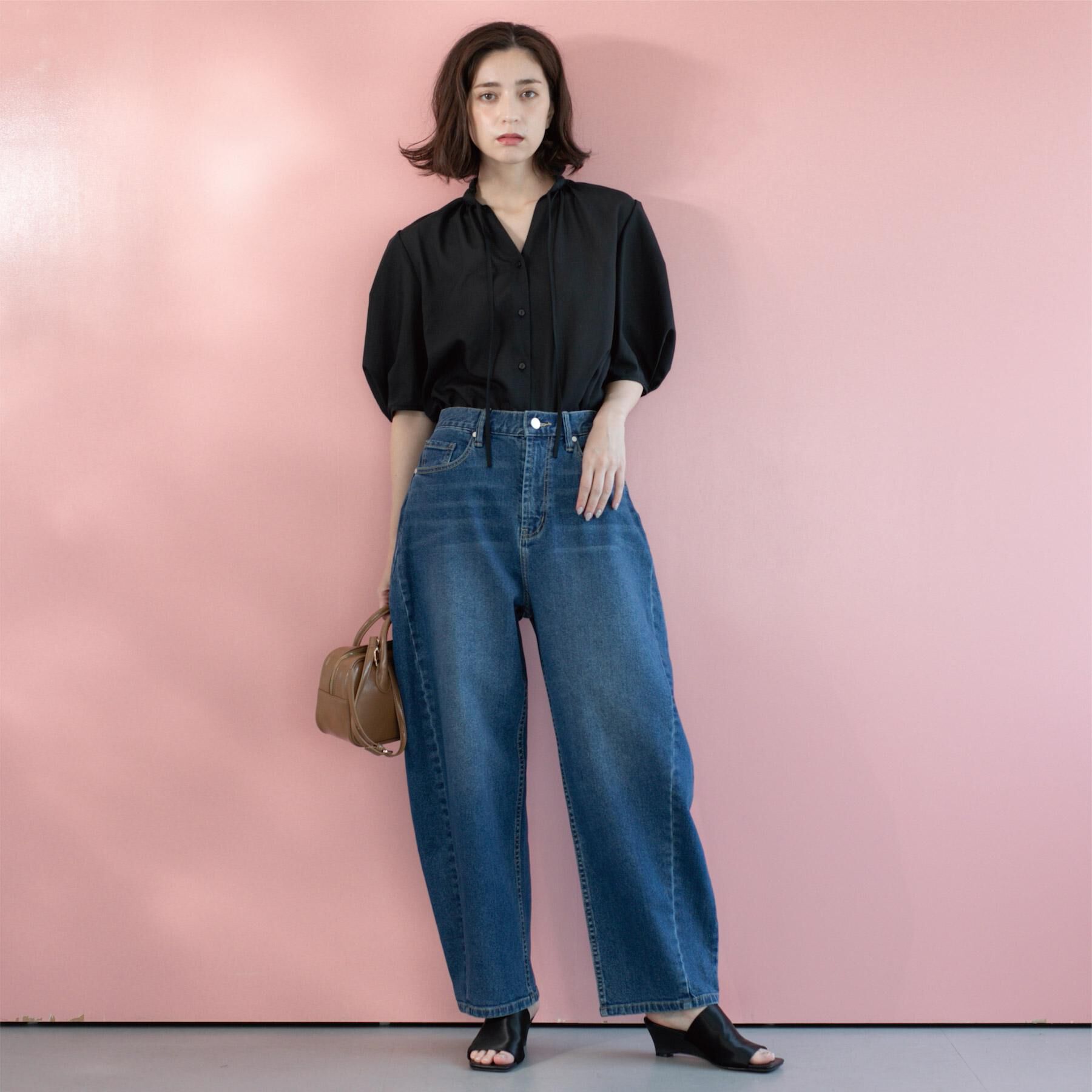 OPAQUE.CLIP「シアーフリルネックブラウス【洗濯機洗い可】」|シャツ・ブラウス|