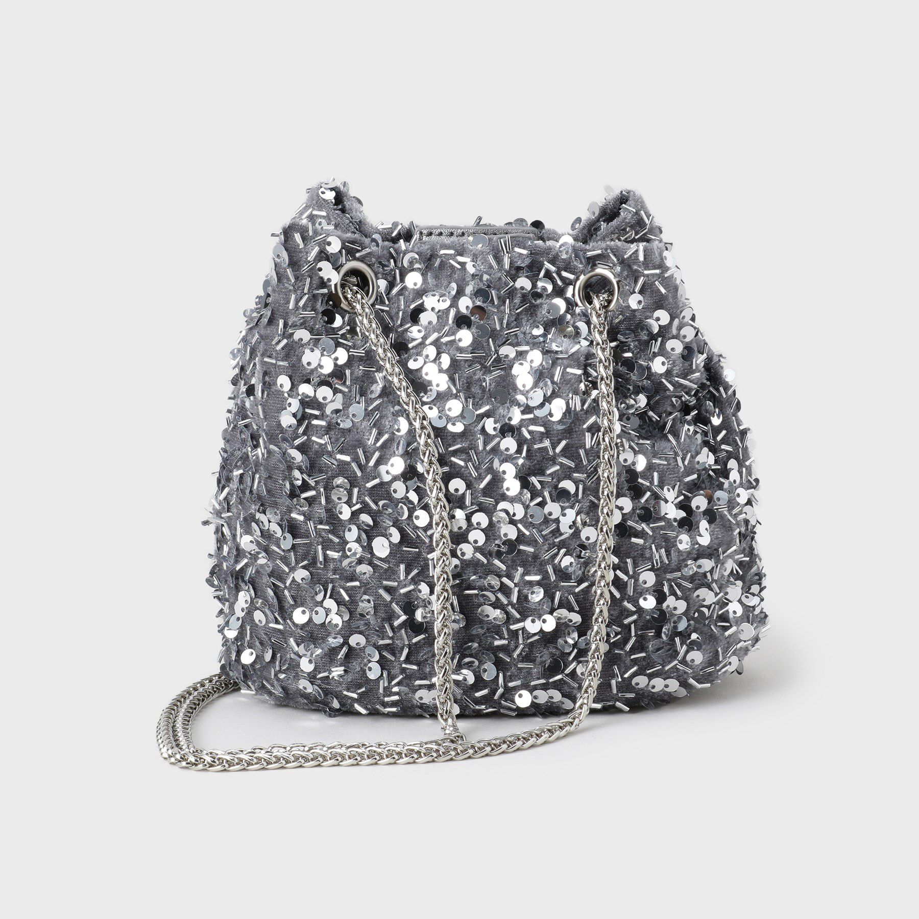 OPAQUE.CLIP「【2WAY】素材アソートシャイニー巾着ミニショルダーバッグ」|ショルダー・メッセンジャー|