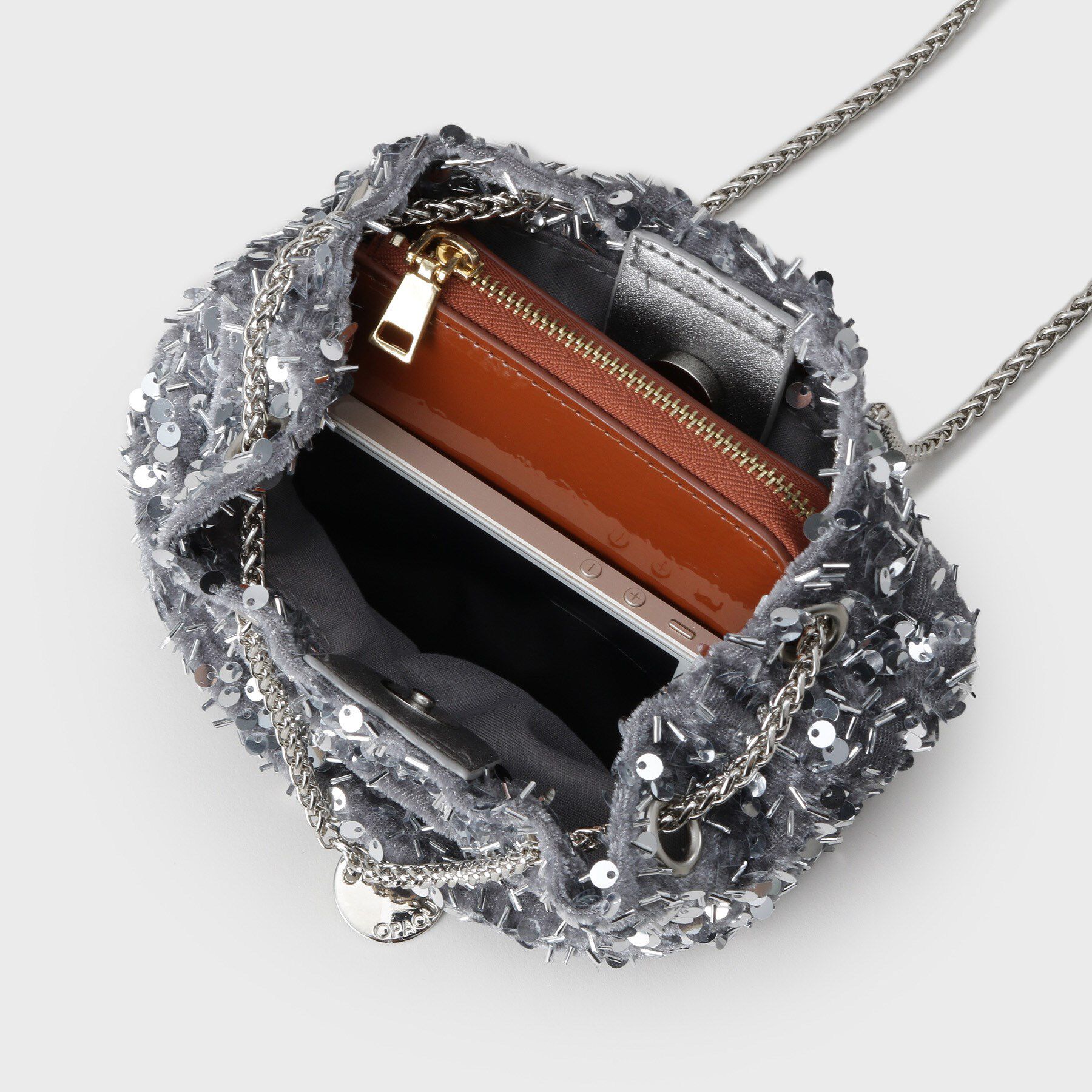 OPAQUE.CLIP「【2WAY】素材アソートシャイニー巾着ミニショルダーバッグ」|ショルダー・メッセンジャー|