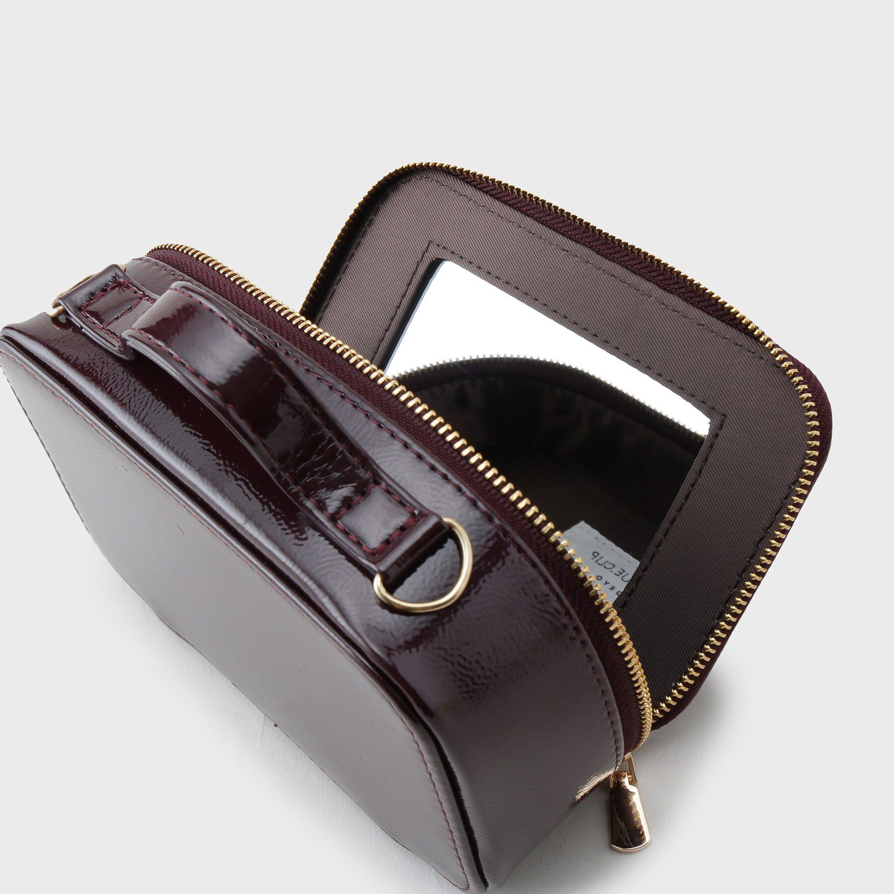 OPAQUE.CLIP「【2WAY/ミラー付き】エナメルバニティーポーチ」|ポーチ|