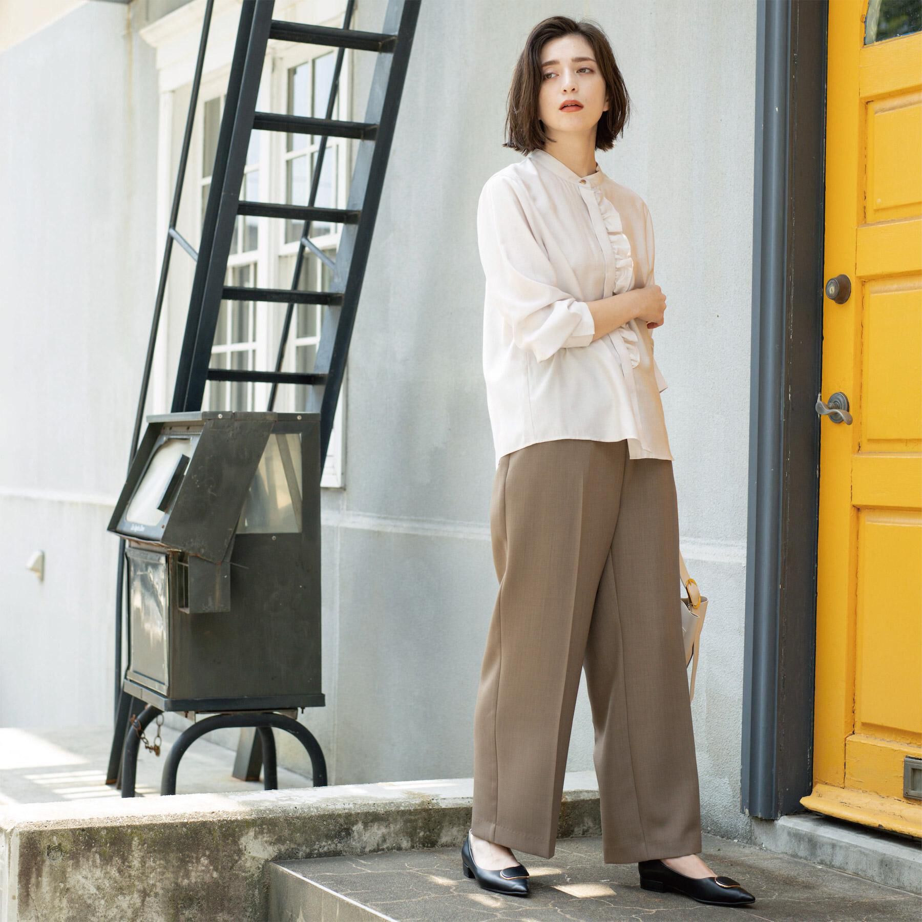 OPAQUE.CLIP「《SS-LLサイズ》ストレッチ美脚イージーワイドパンツ【防シワ/洗濯機洗い可】」|その他|