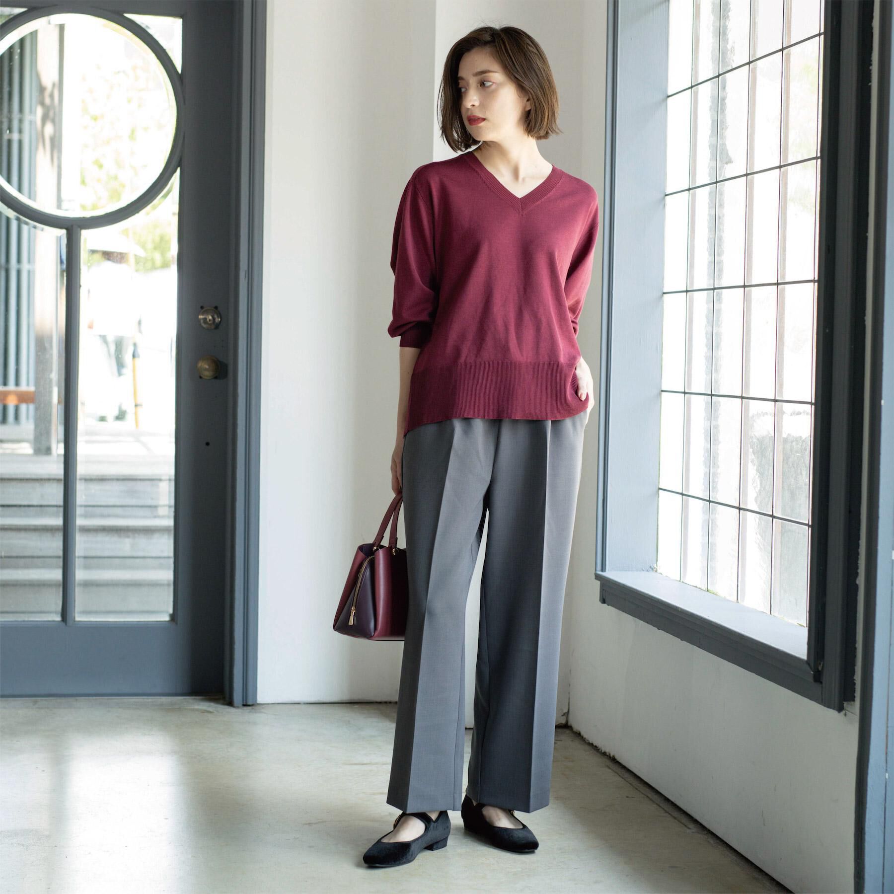 OPAQUE.CLIP「《SS-LLサイズ》ストレッチ美脚イージーワイドパンツ【防シワ/洗濯機洗い可】」|その他|