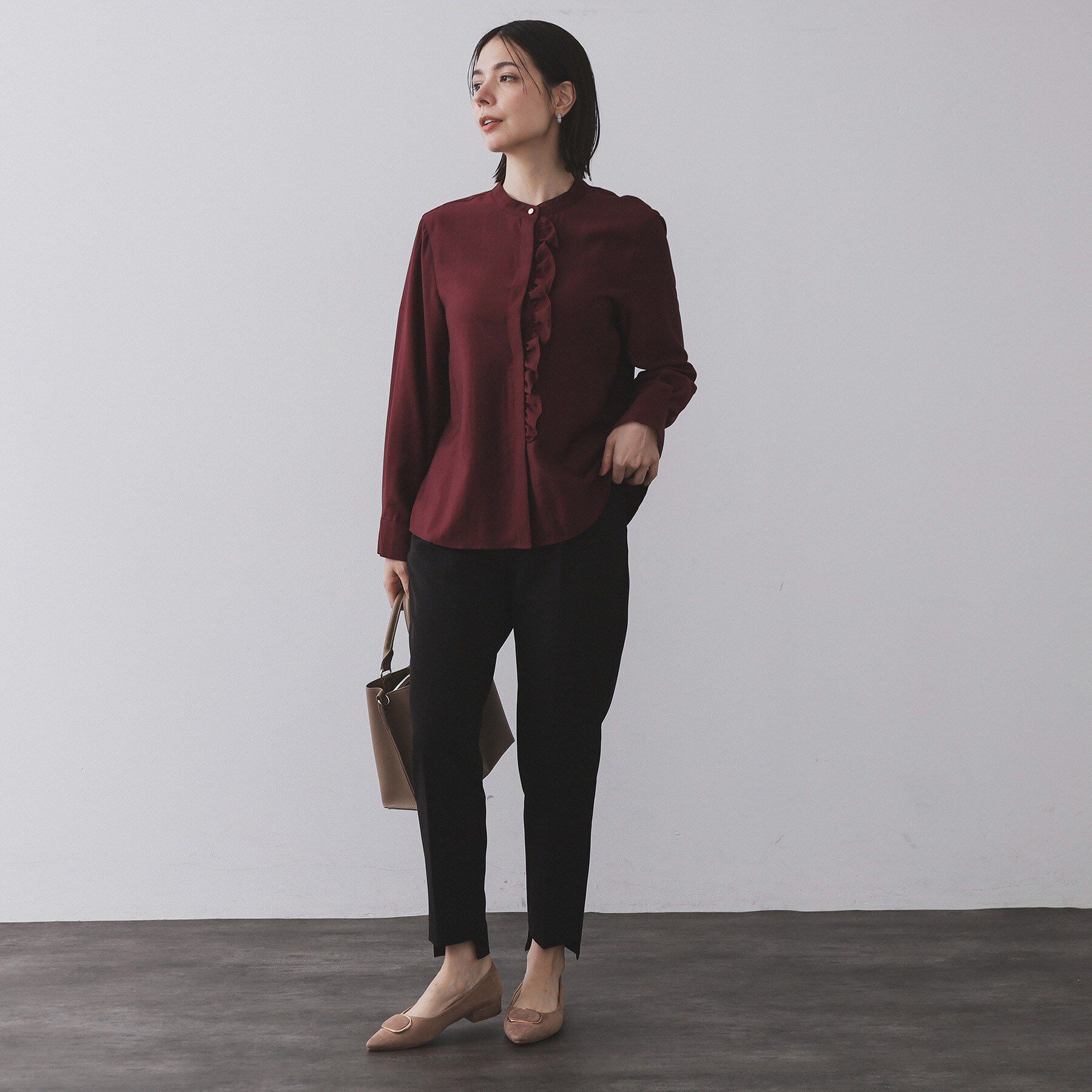 OPAQUE.CLIP「ステップヘムテーパードパンツ/セットアップ対応可【洗濯機洗い可】」|その他|