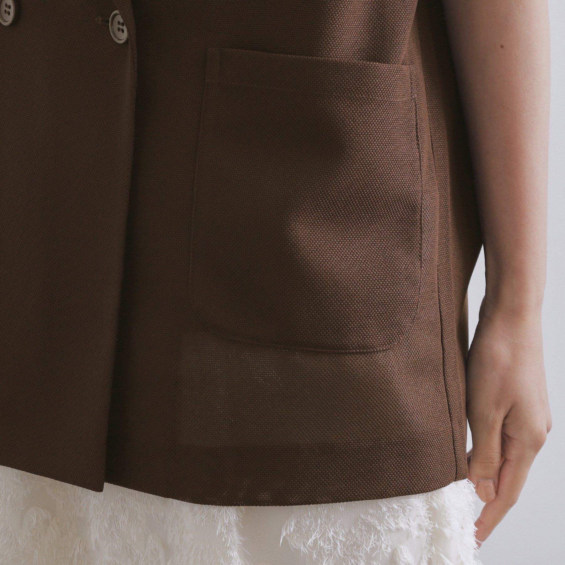 OPAQUE.CLIP「メッシュテーラードジャケット【洗濯機洗い可】」|テーラードジャケット|