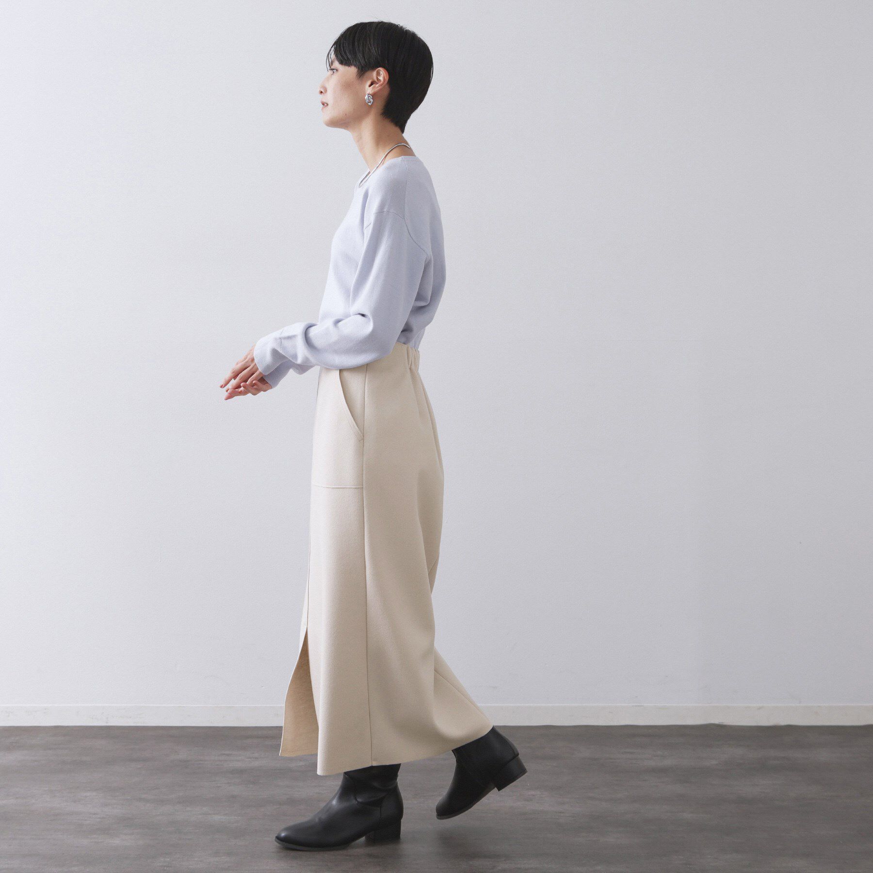 OPAQUE.CLIP「ウールライクタイトスカート【洗濯機洗い可】《8col》」|スカート|