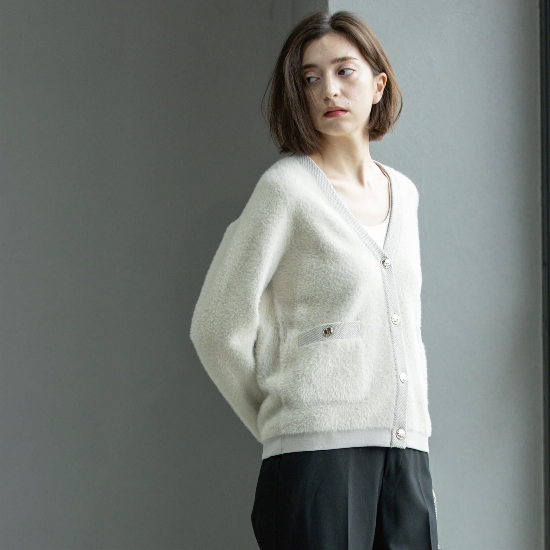 OPAQUE.CLIP「フェザーヤーンカーディガン【洗濯機OK/抗ピル】」|カーディガン|