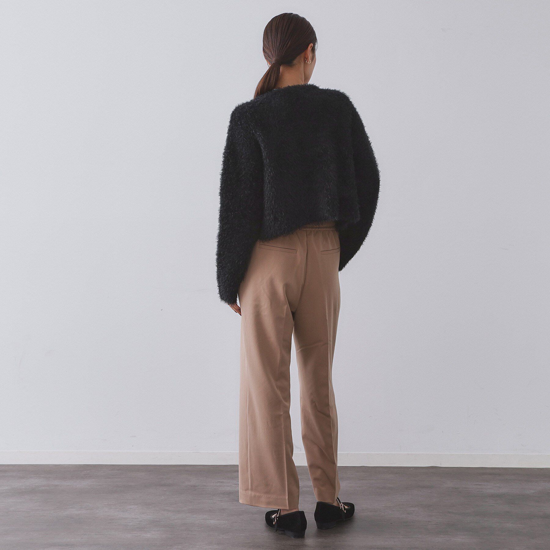 OPAQUE.CLIP「シャギーショートカーディガン【洗濯機OK】《6col》」|カーディガン|