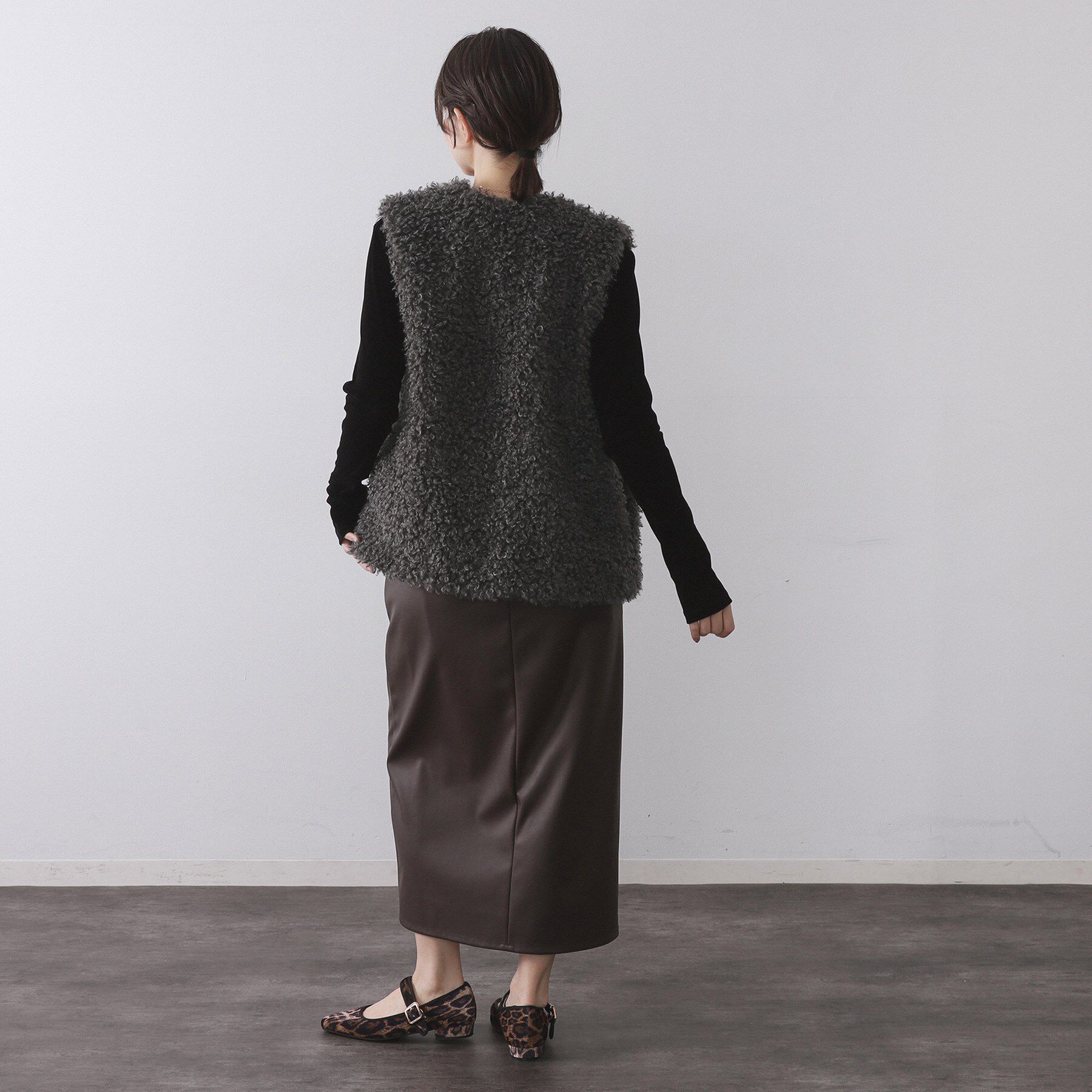 OPAQUE.CLIP「カーリーフェイクファーベスト【洗濯機OK】」|ベスト・ジレ|