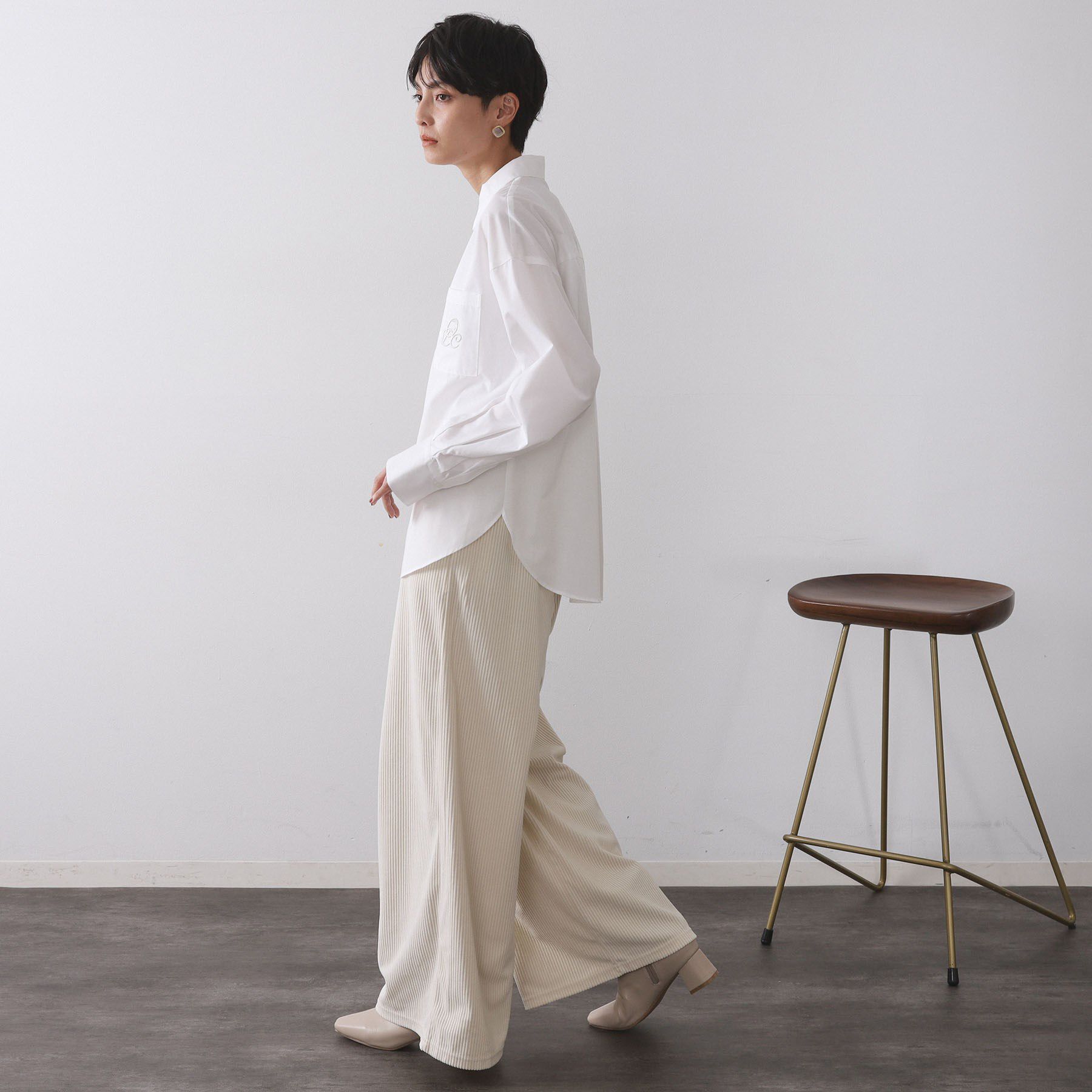 OPAQUE.CLIP「ポケット刺繍レギュラーカラーシャツ【洗濯機OK】」|シャツ・ブラウス|