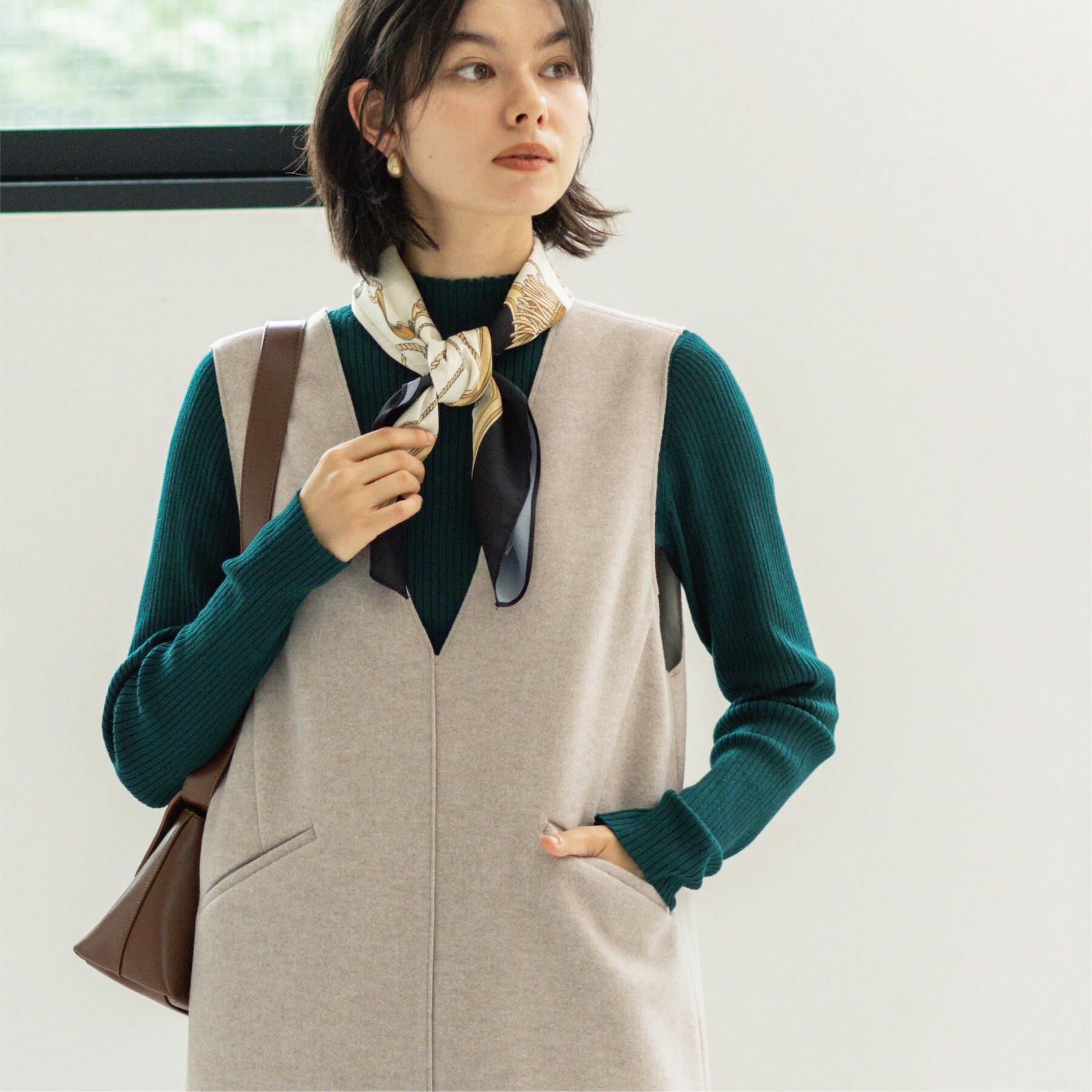 OPAQUE.CLIP「ハイネックリブニット【洗濯機OK】」|ニット・セーター|