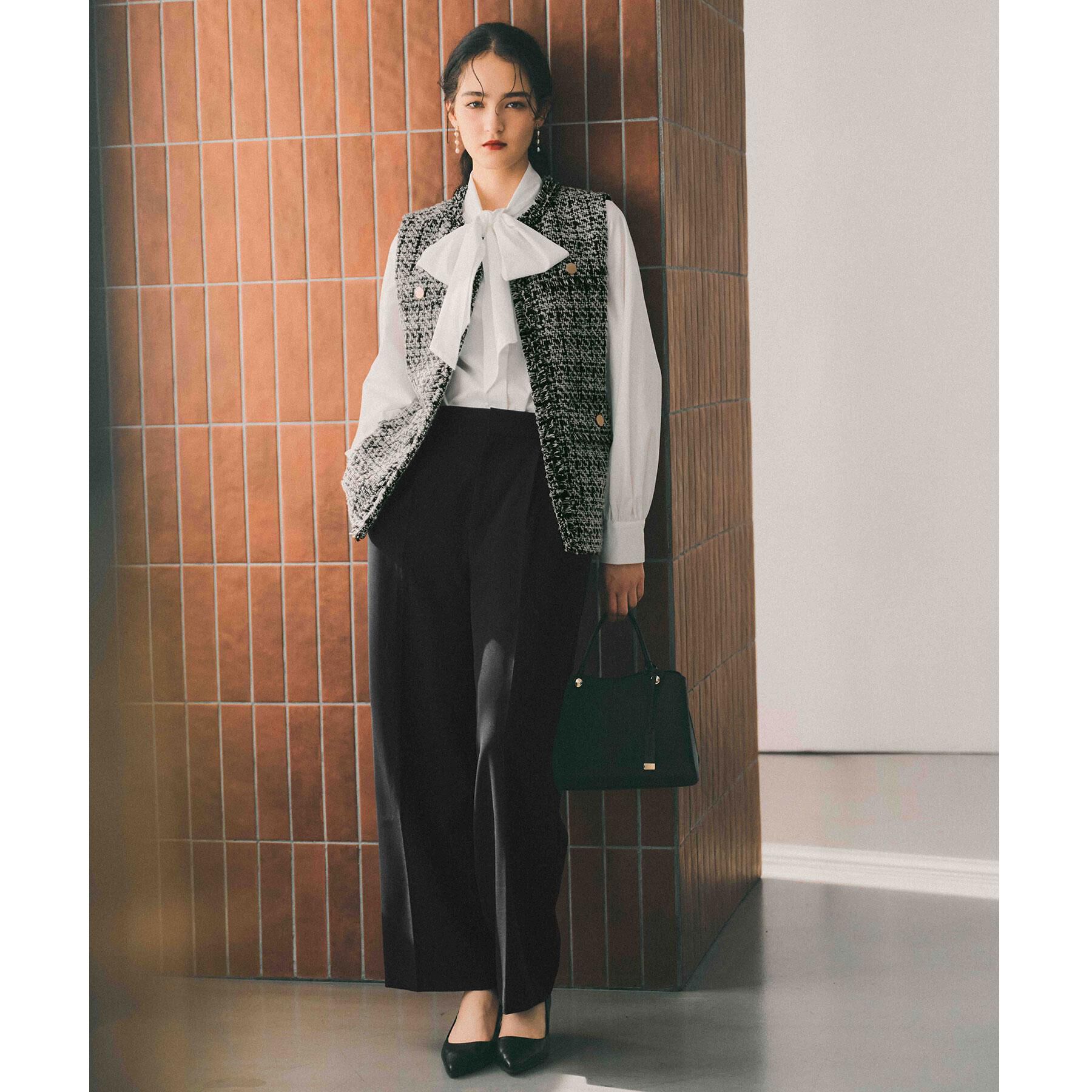 OPAQUE.CLIP「《通勤対応》ツイードジレ【洗える】」|ベスト・ジレ|