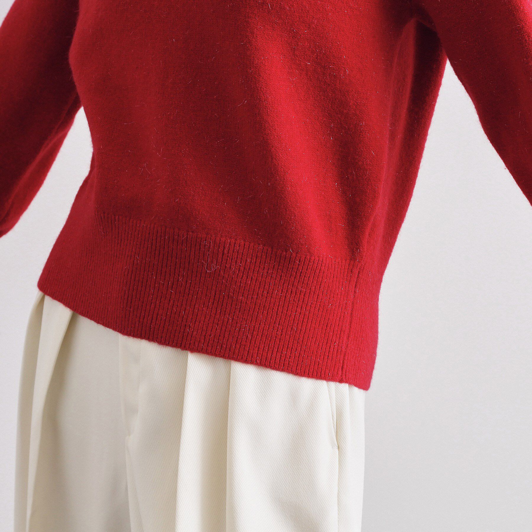 OPAQUE.CLIP「Vネックラメニット【洗濯機OK】」|ニット・セーター|