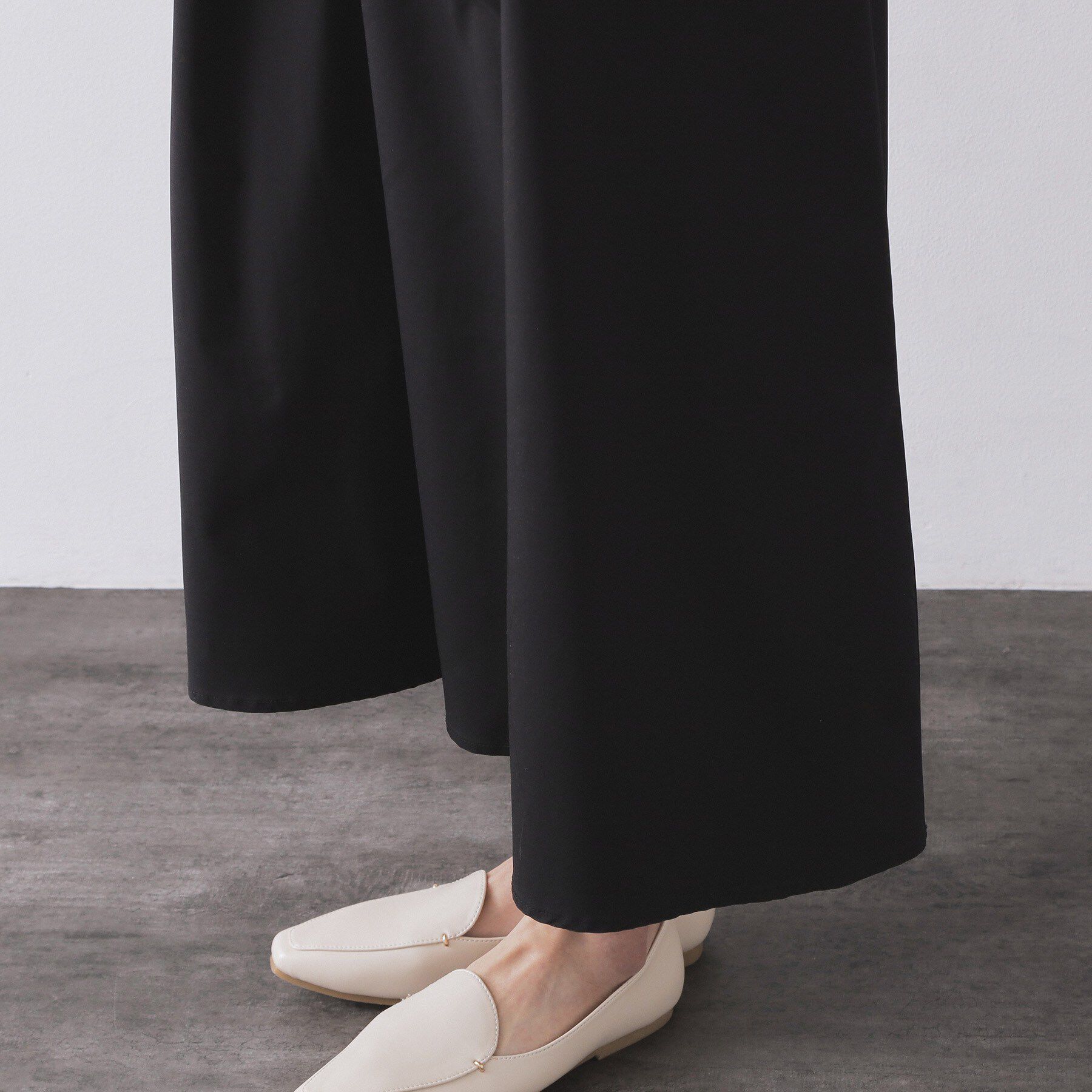 OPAQUE.CLIP「ダブルポロ衿ニットドッキングワンピース【洗濯機OK】」|ワンピース|