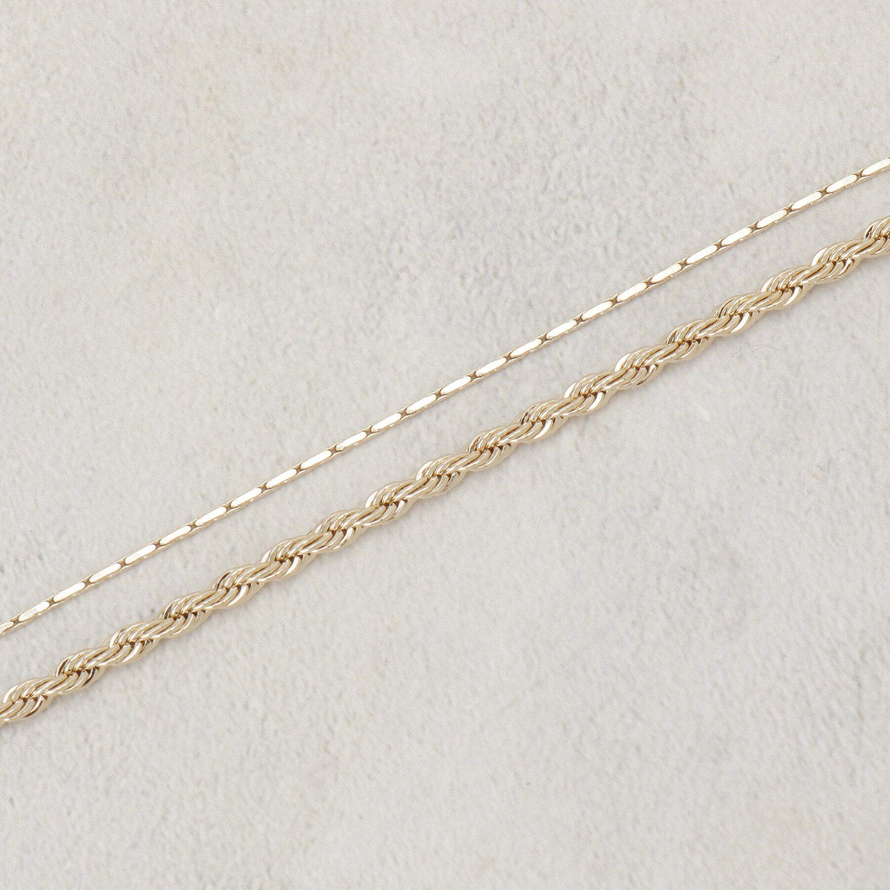 OPAQUE.CLIP「細チェーン2連ネックレス」|ネックレス|