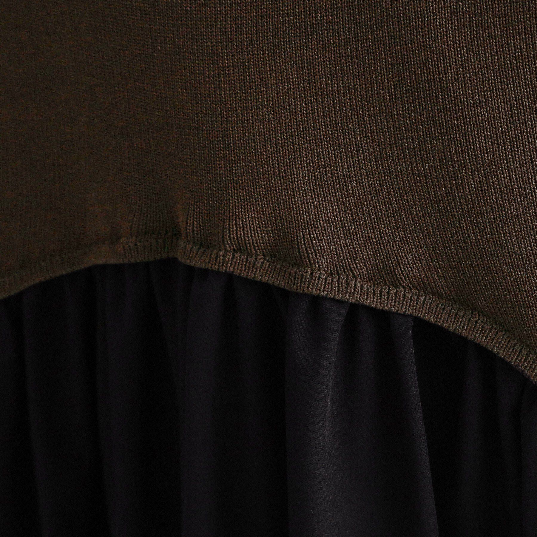 OPAQUE.CLIP「【es】イレギュラーヘム切り替えニットドッキングワンピース【洗濯機OK】」|ワンピース|