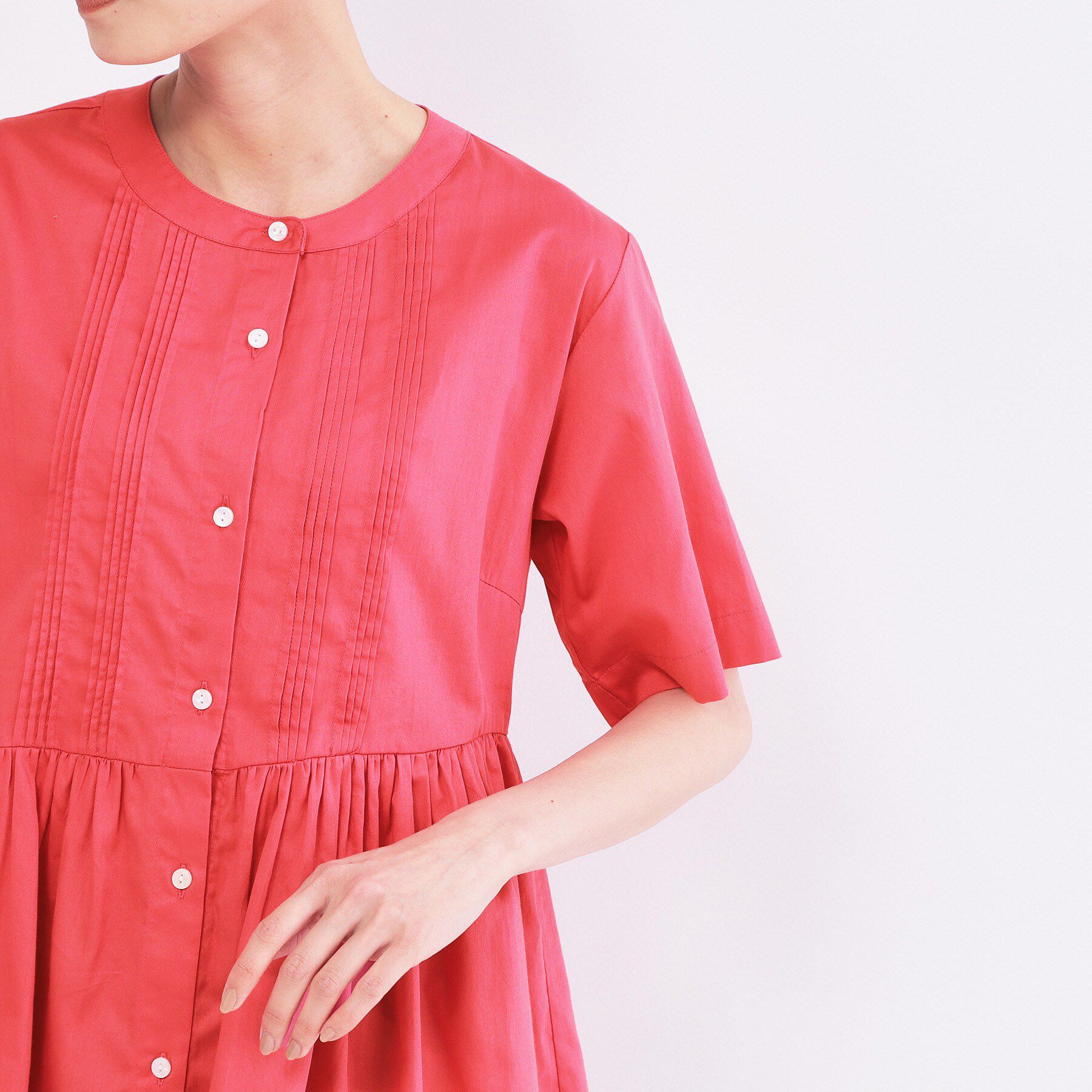 OPAQUE.CLIP「ピンタックアシメペプラムブラウス【洗濯機ＯＫ】」|シャツ・ブラウス|