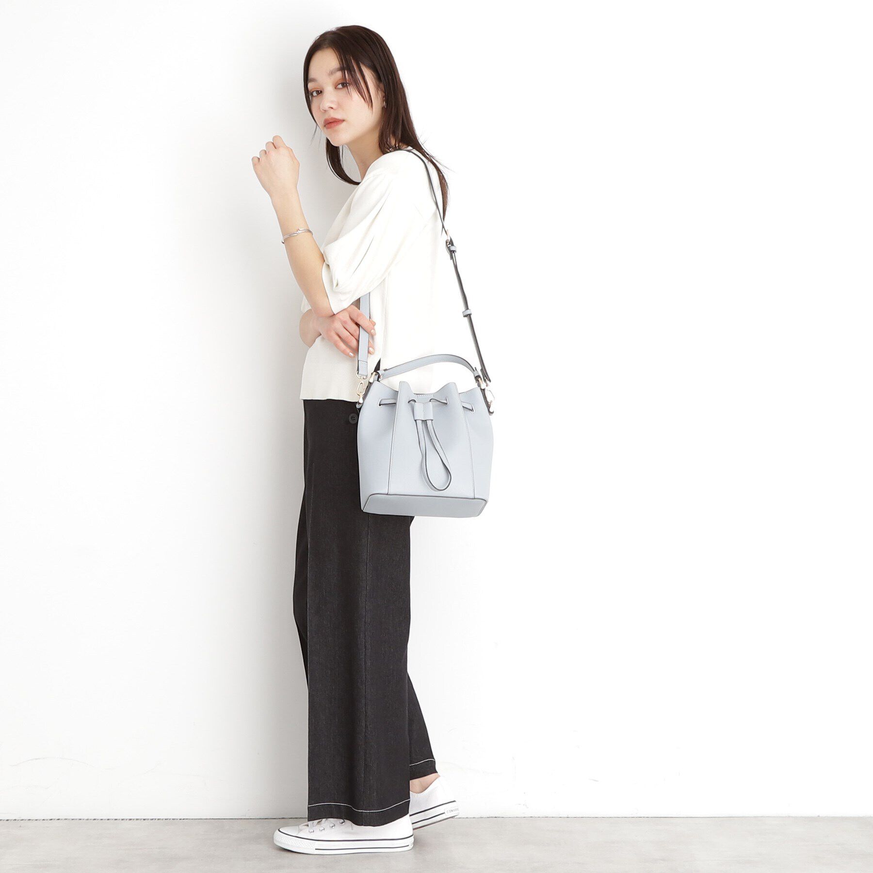 THE SHOP TK「巾着合皮バッグ」|ショルダー・メッセンジャー|