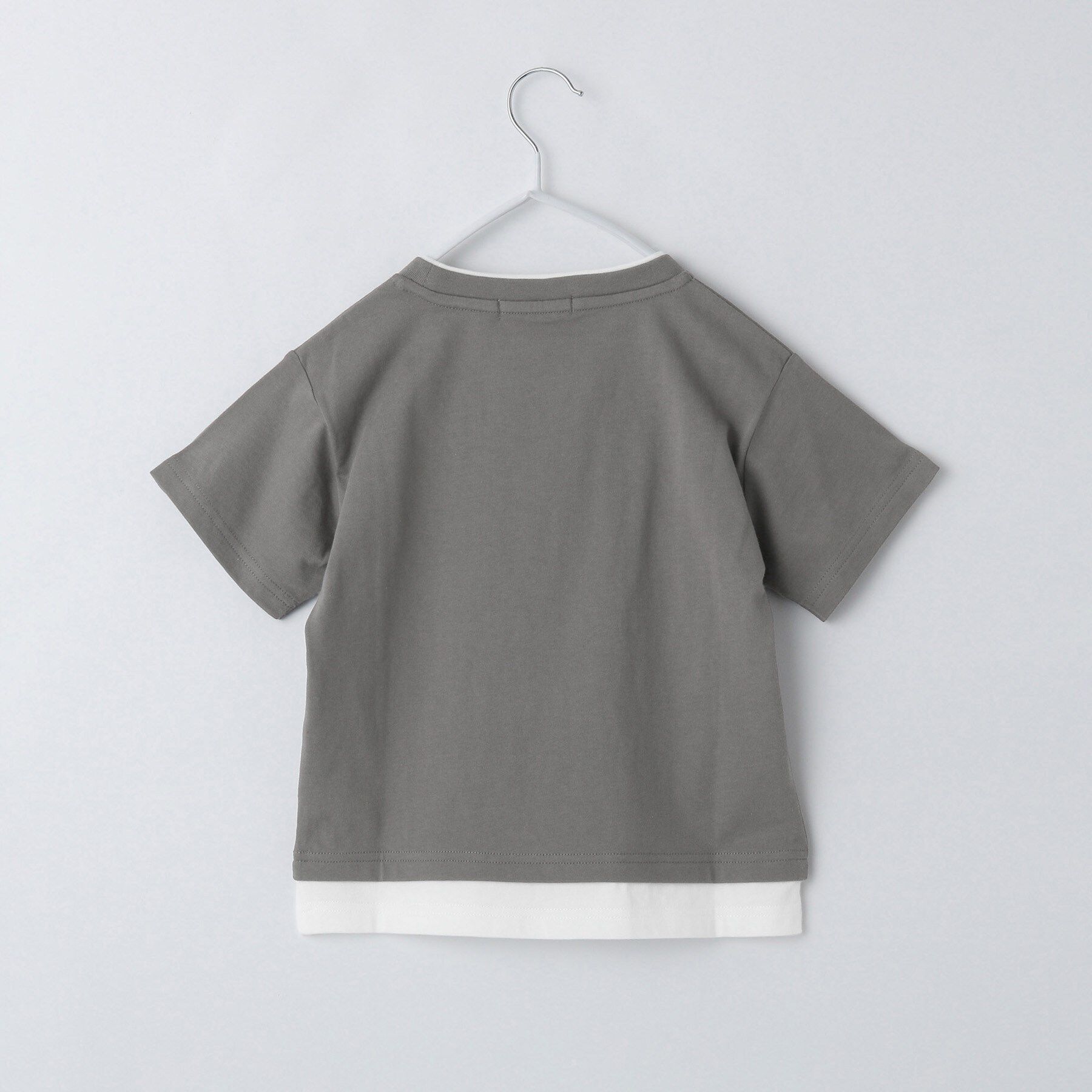 THE SHOP TK「【110-160】レイヤー風ポケットTシャツ/洗濯機OK」|Tシャツ・カットソー|