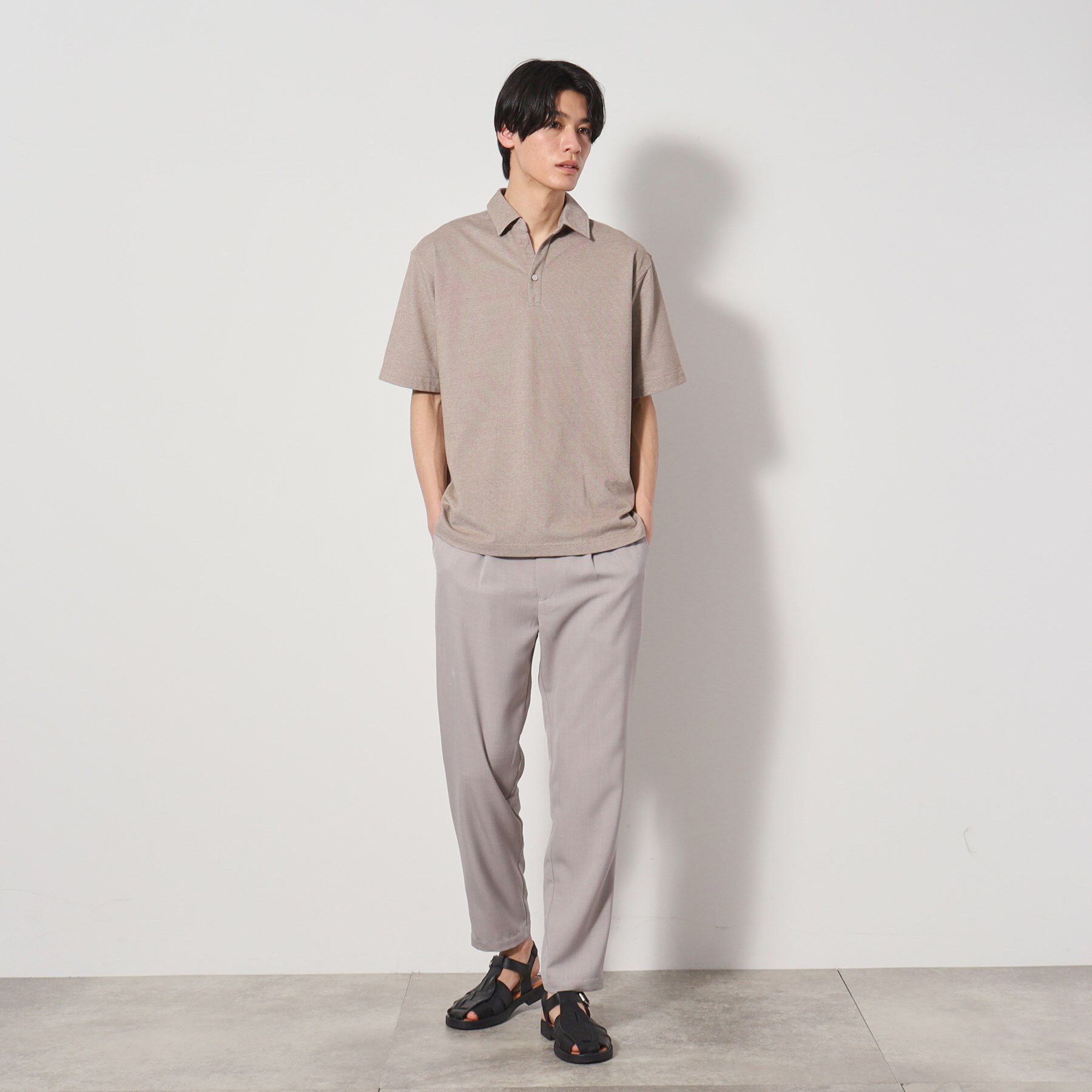 THE SHOP TK「シャンブレーカノコスキッパーポロシャツ」|ポロシャツ|