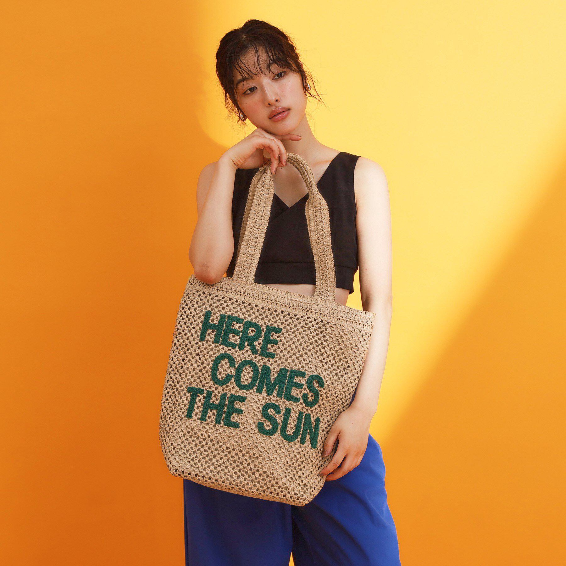 THE SHOP TK「カラーロゴ雑材トートバッグ」|トートバッグ|