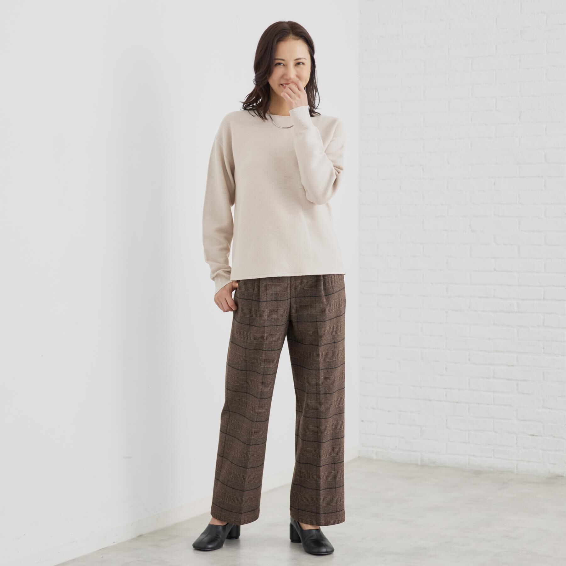 THE SHOP TK「【S-XLサイズ/選べる7色】どこから見ても美しい ガーターニット/毛玉になりにくい/洗濯機OK」|ニット・セーター|