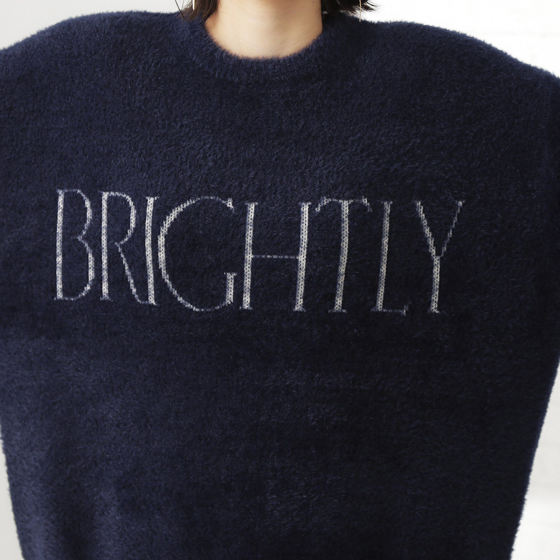 THE SHOP TK「ベルベットフェザー ロゴニットプルオーバー」|Tシャツ・カットソー|