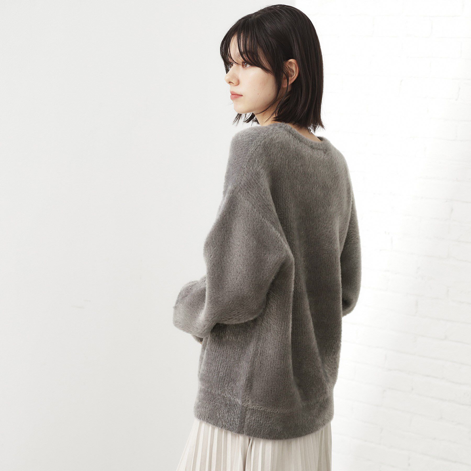 THE SHOP TK「ベルベットフェザー ロゴニットプルオーバー」|Tシャツ・カットソー|