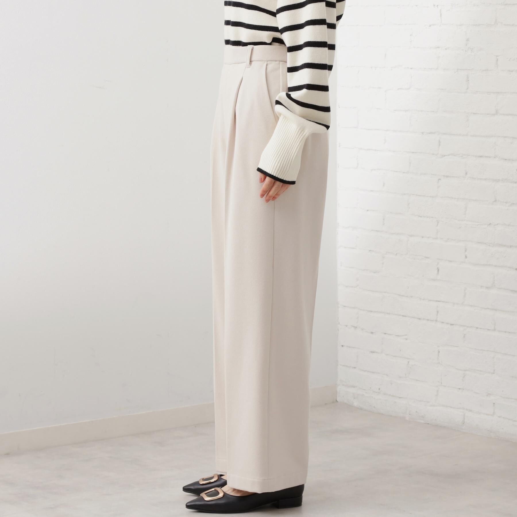 THE SHOP TK「【着丈選べる/XS～XLサイズ】あったか裏起毛ワイドパンツ」|その他|