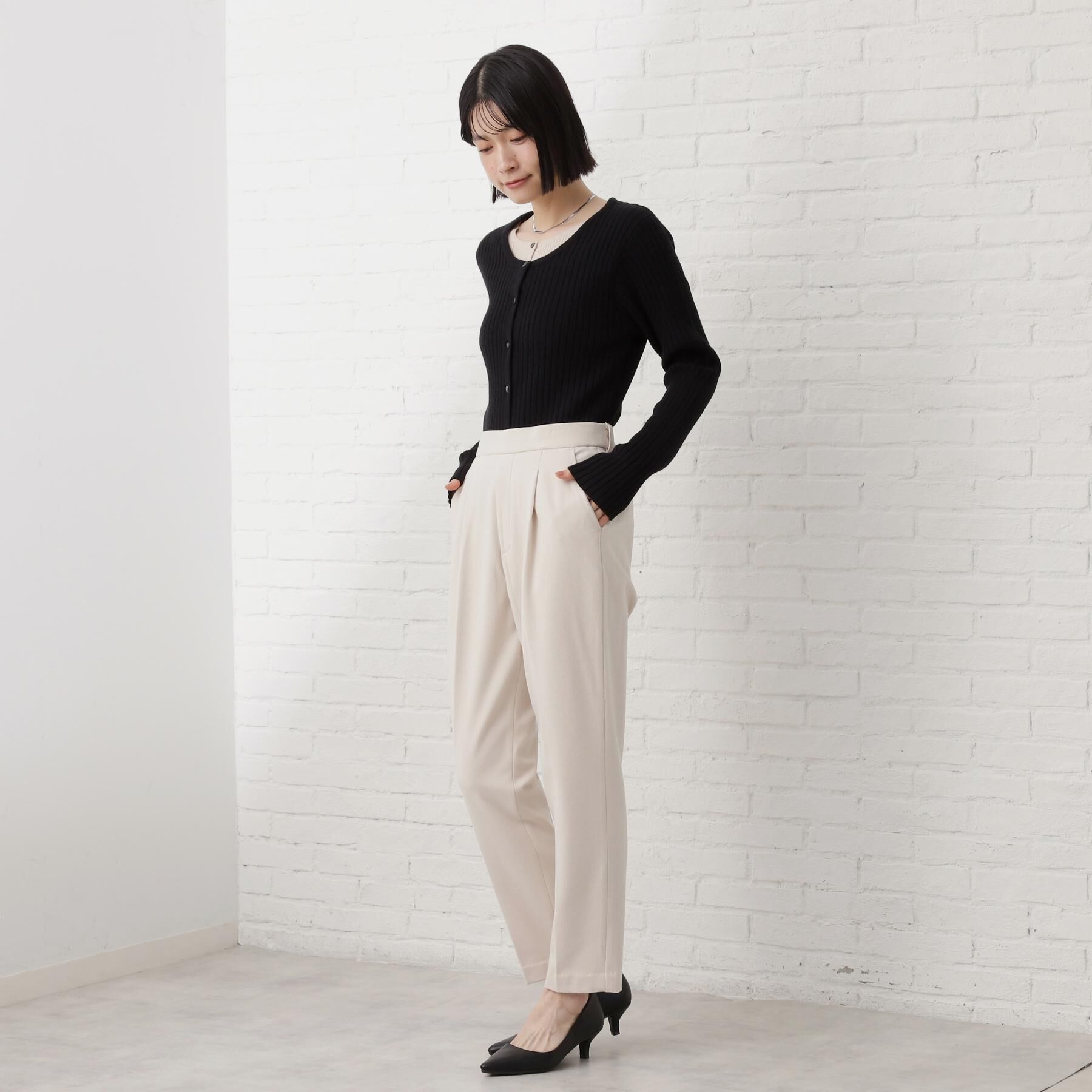 THE SHOP TK「【着丈選べる/XS～XLサイズ】あったか裏起毛テーパードパンツ」|その他|