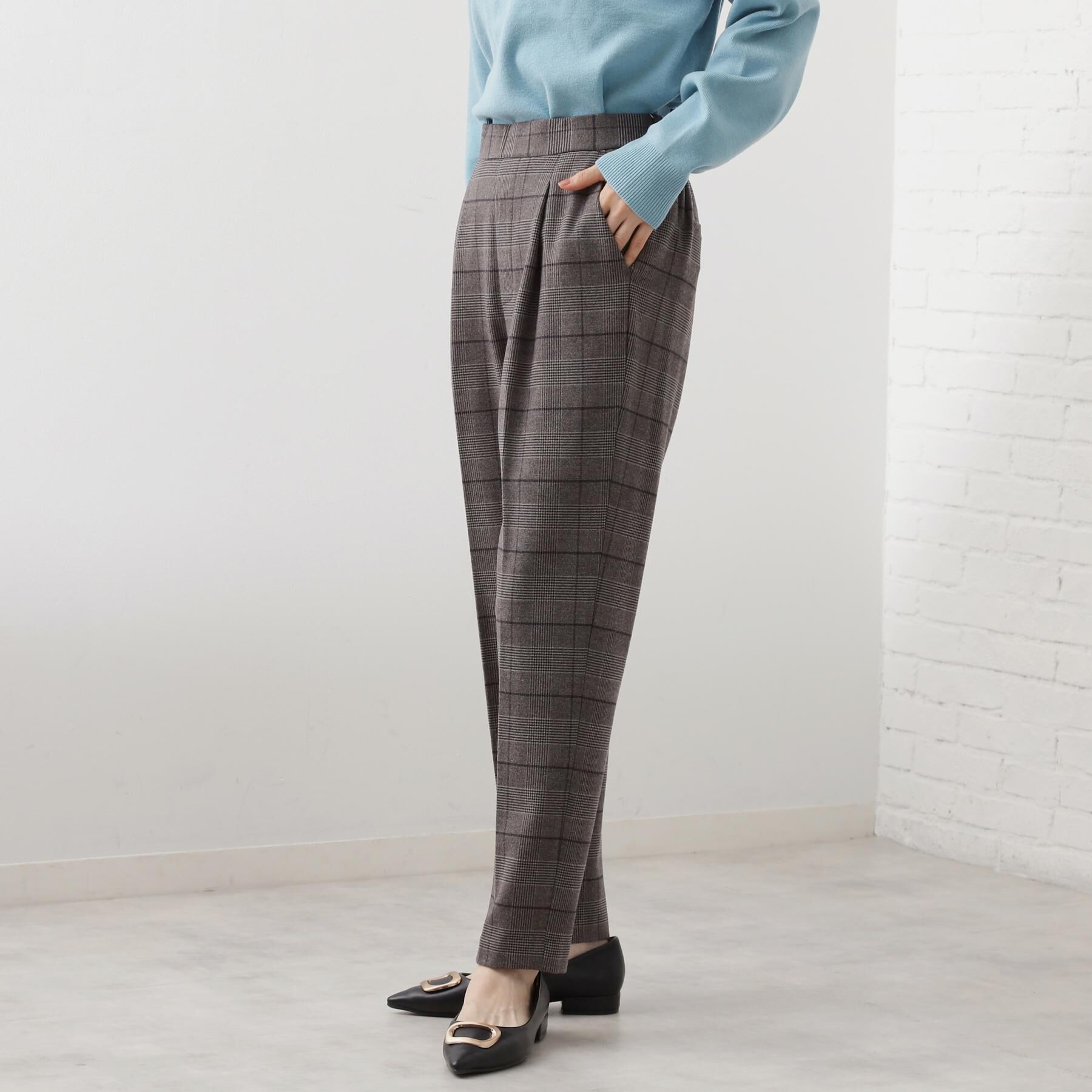 THE SHOP TK「【着丈選べる/XS～XLサイズ】あったか裏起毛テーパードパンツ」|その他|