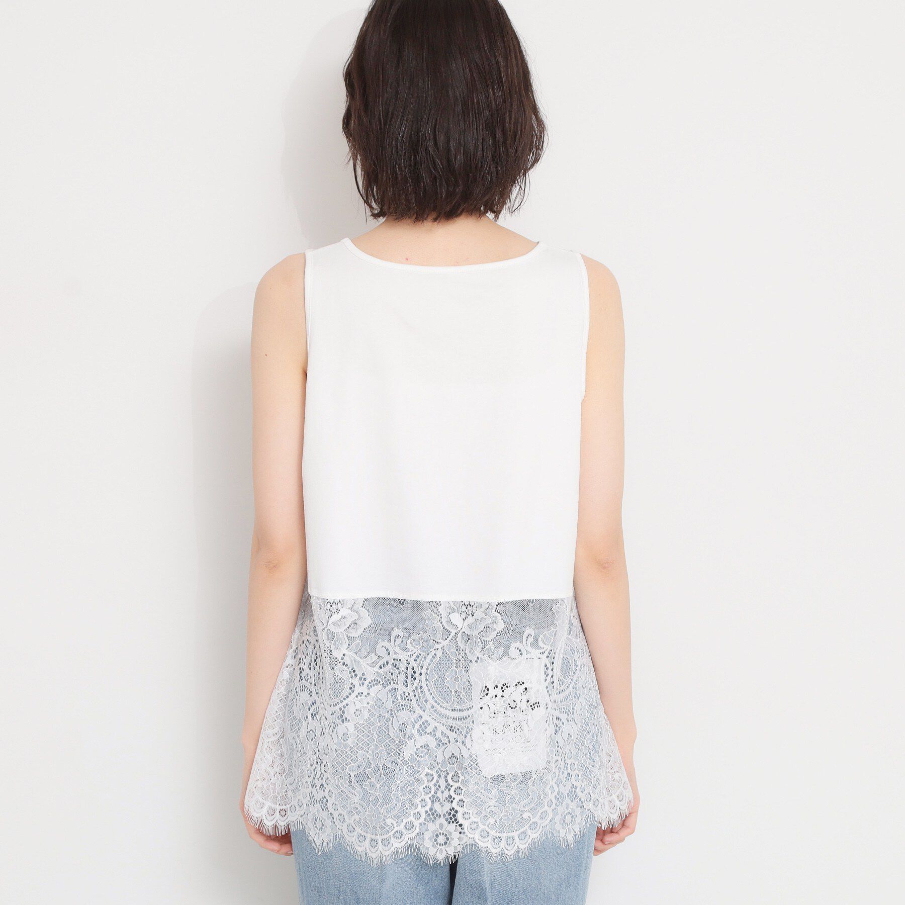 THE SHOP TK「【人気アイテム】裾レースタンクトップ」|キャミソール|