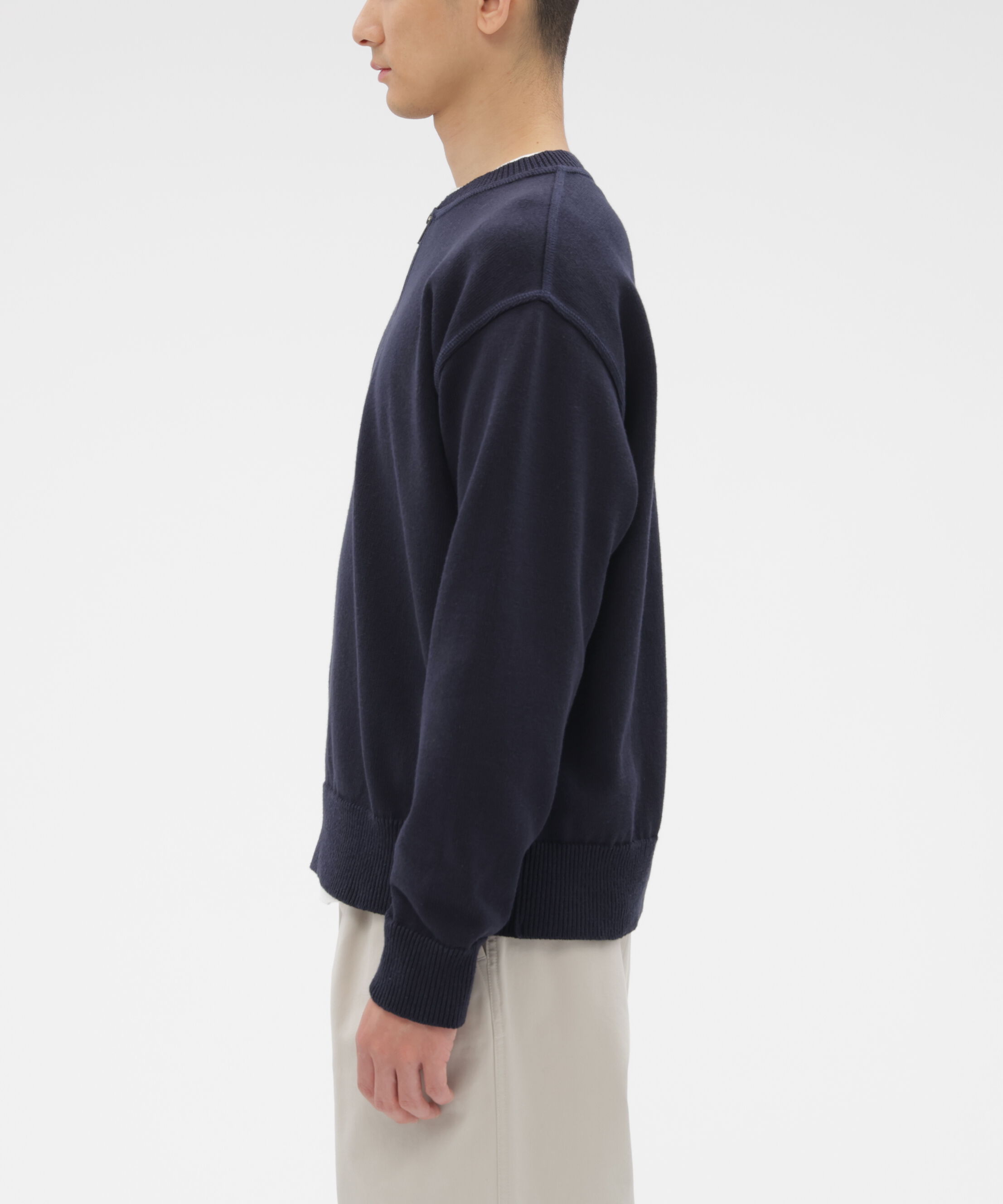 MHL.「DENSE ECO PLATED COTTON KNITWEAR」|ニット・セーター|