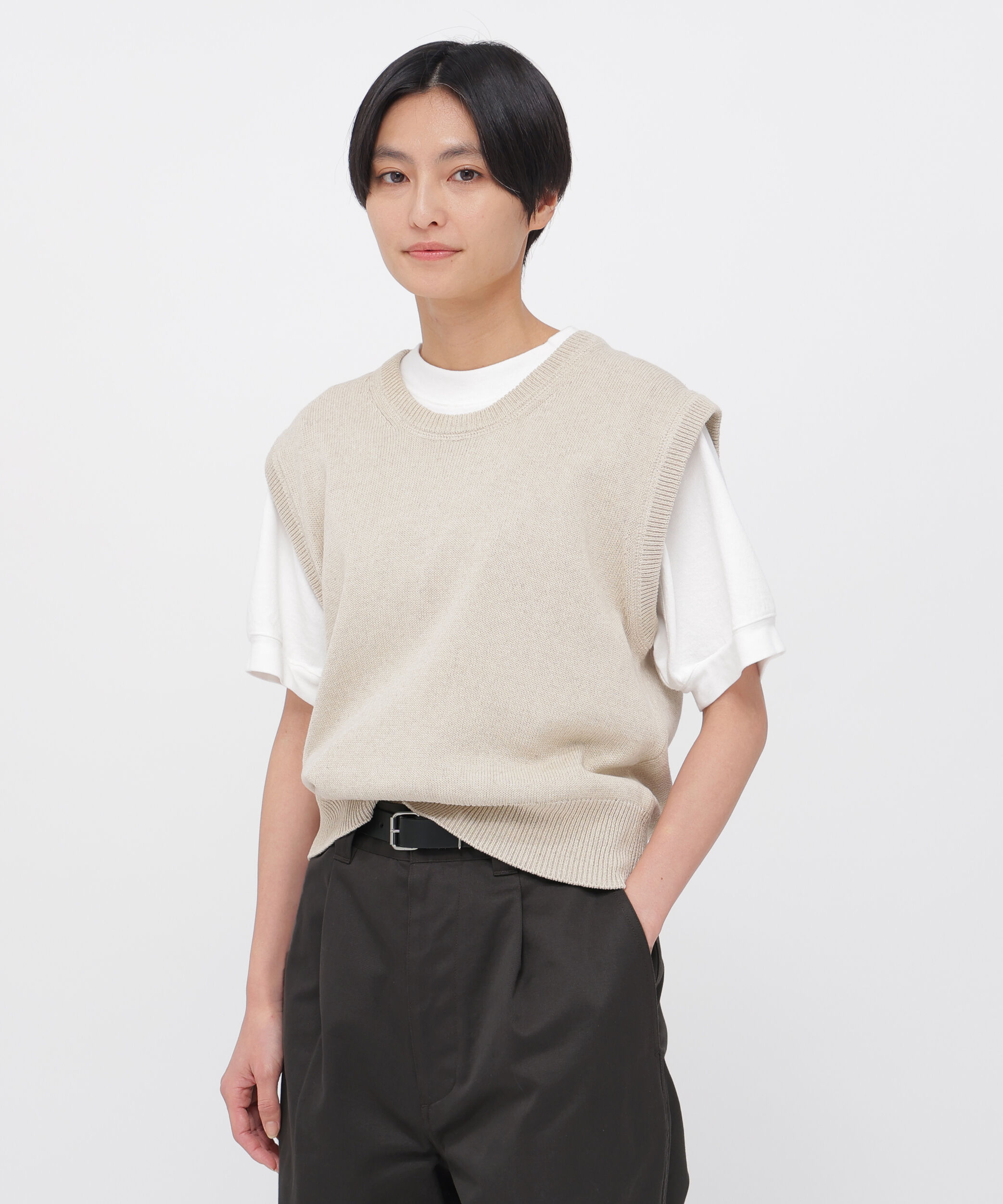 MHL.「BELGIAN LINEN COTTON KNITWEAR」|ニット・セーター|NATURAL2
